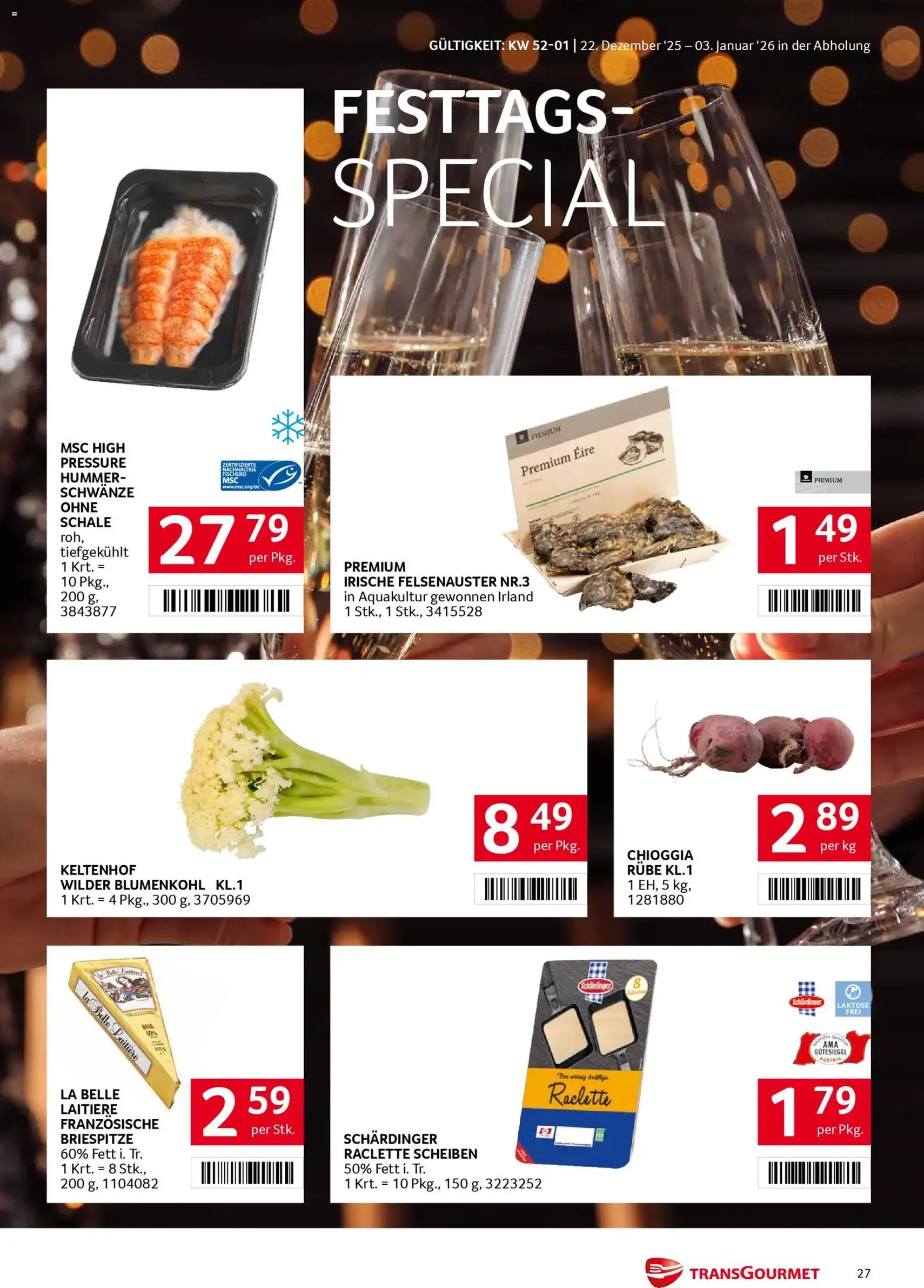 Transgourmet Flugblatt - Gültiger Prospekt ab 22.12.2025, Seite 27 von insgesamt 36