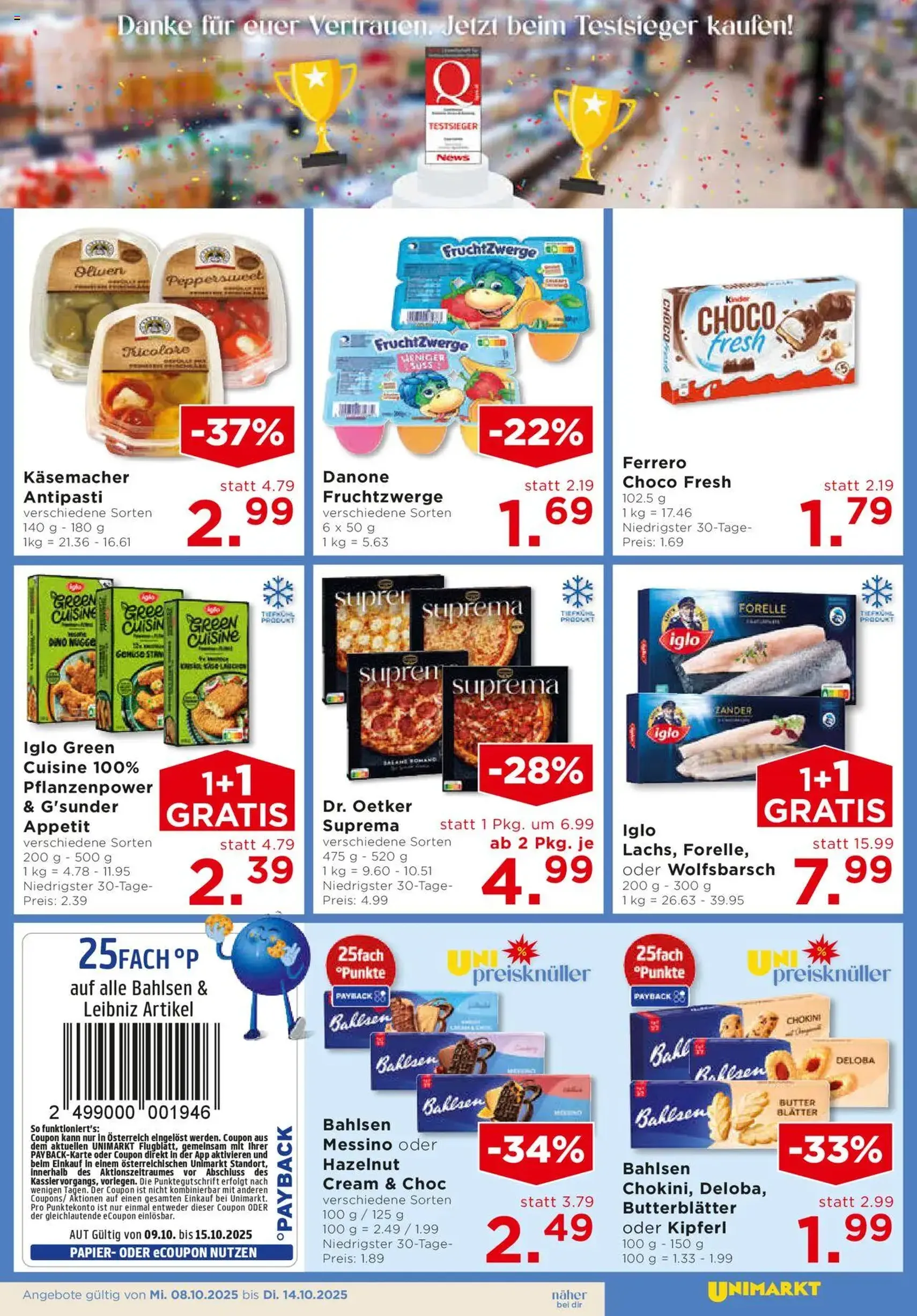 Unimarkt Flugblatt - Gültiger Prospekt ab 08.10.2025, Seite 11 von insgesamt 16 Unimarkt Flugblatt - Gültiger Prospekt ab 08.10.2025, Seite 11 von insgesamt 16