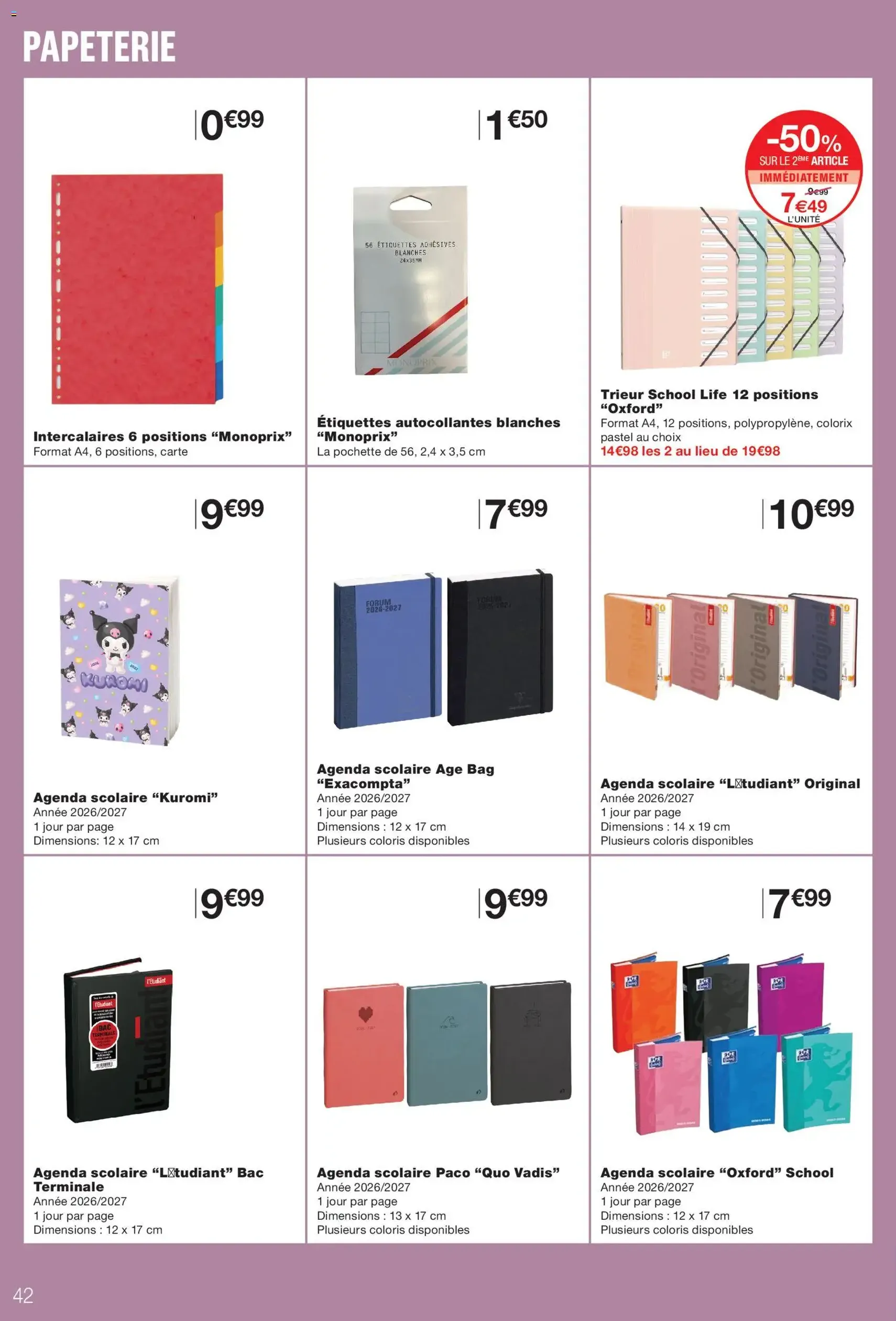 Monoprix catalogue - brochure valable à partir du 11/08/2026, page 42 sur 46