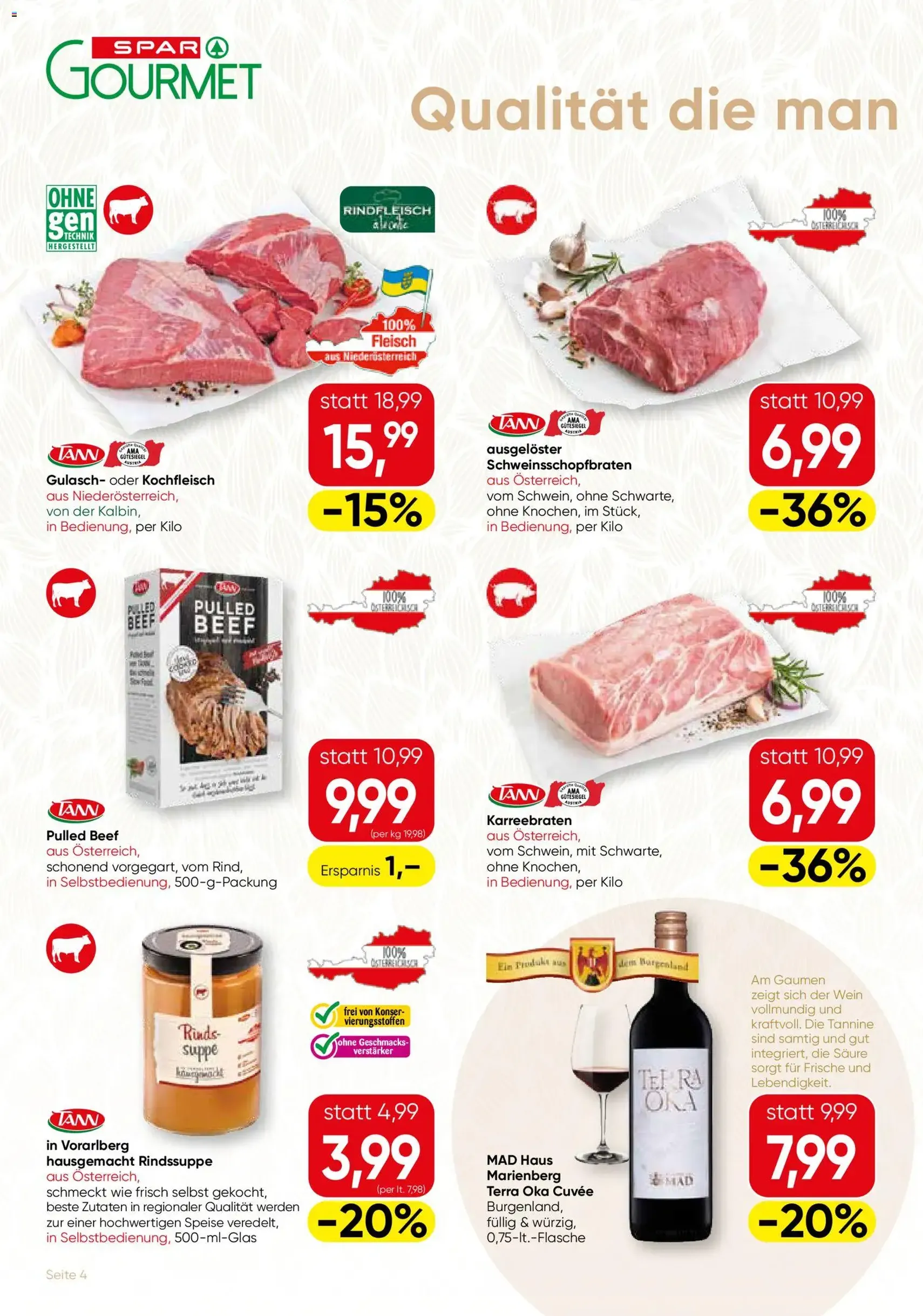 SPAR Gourmet Flugblatt - Gültiger Prospekt ab 02.01.2026, Seite 4 von insgesamt 12