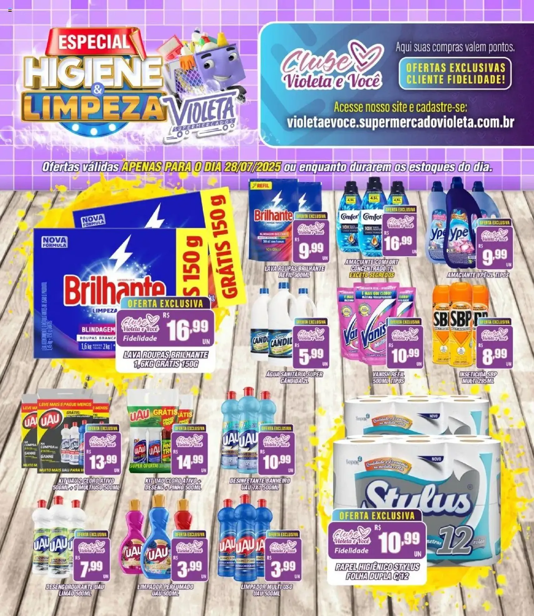 Violeta Supermercados - Ofertas da semana - folheto válido a partir de 28/07/2025 página 1 de 2