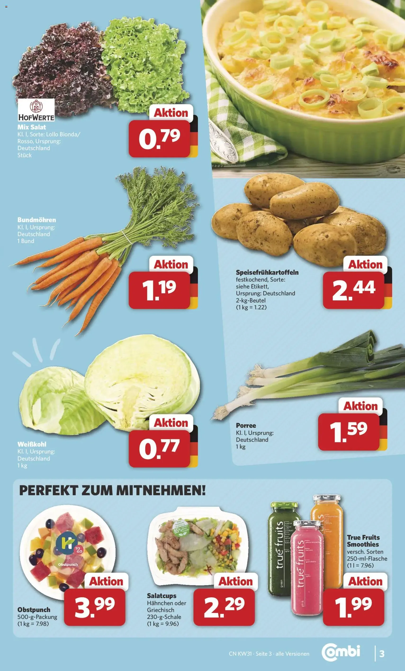 Combi Prospekt - Gültiger Prospekt ab 27.07.2026, Seite 3 von insgesamt 33