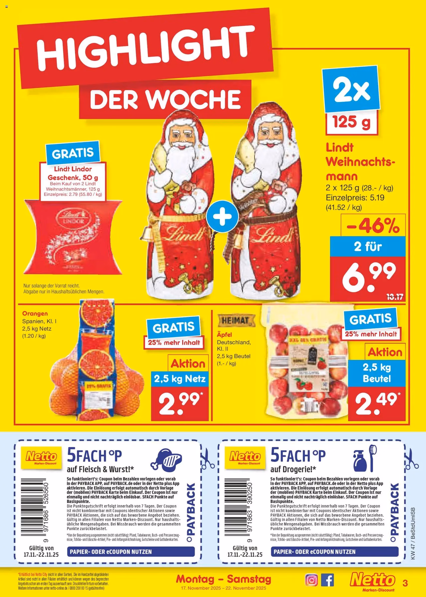 Netto Marken-Discount - Black Friday - Gültiger Prospekt ab 17.11.2025, Seite 3 von insgesamt 60