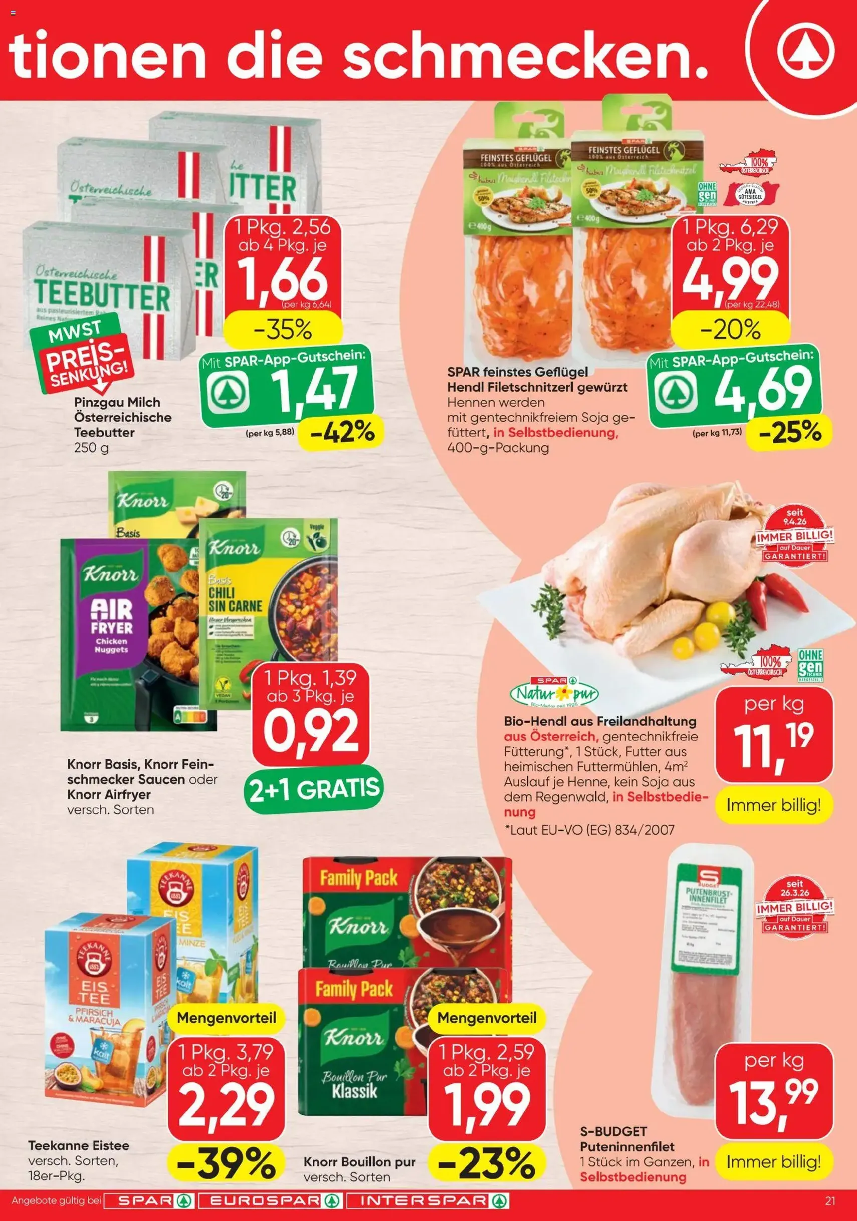 Spar - Flugblatt - Gültiger Prospekt ab 01.07.2026, Seite 21 von insgesamt 24