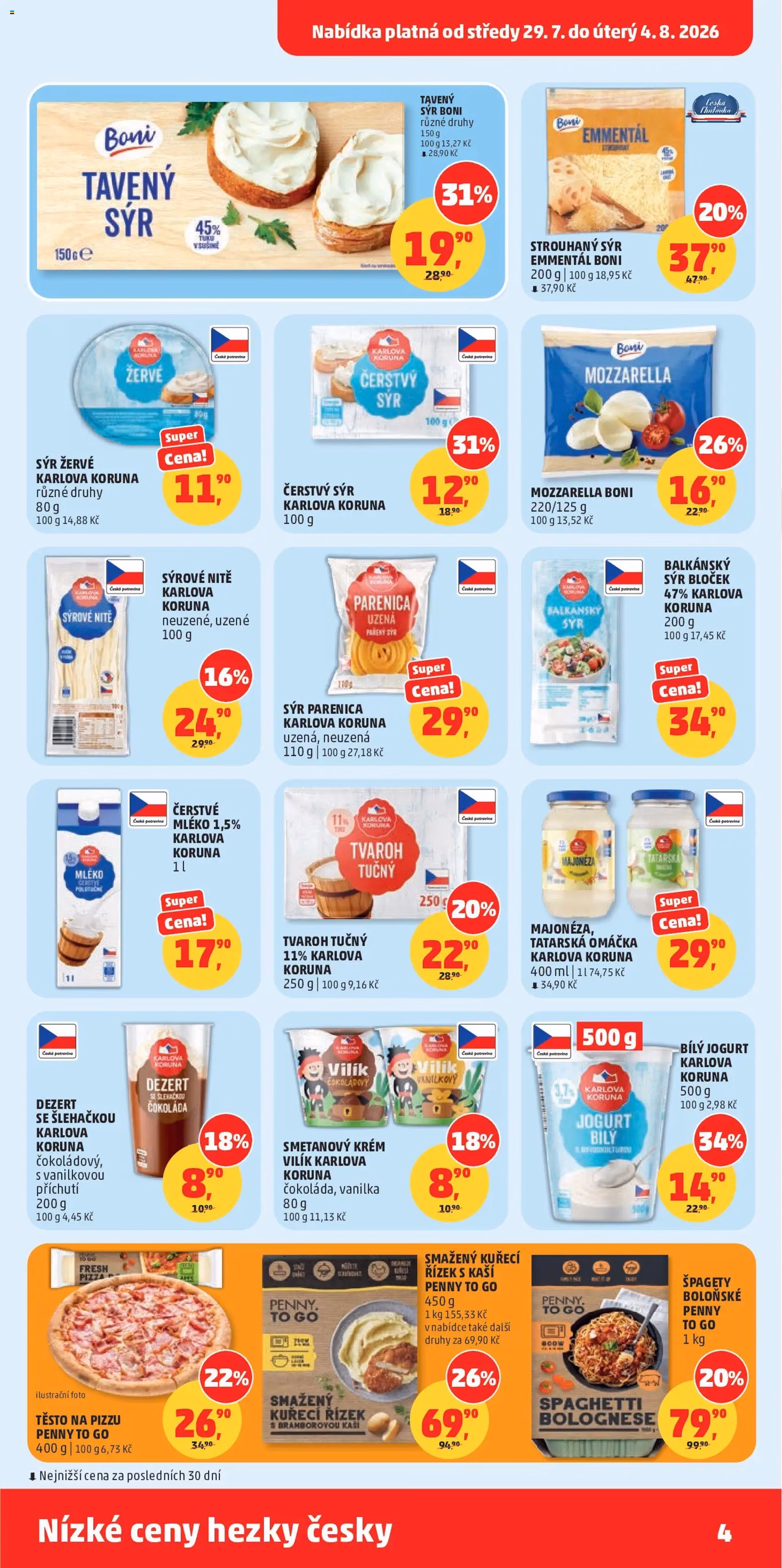 Penny Market leták - platný leták od 29.07.2026 strana 4 z 31