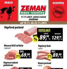 Prodejny Zeman leták - náhled letáku platný od 18.11.2025