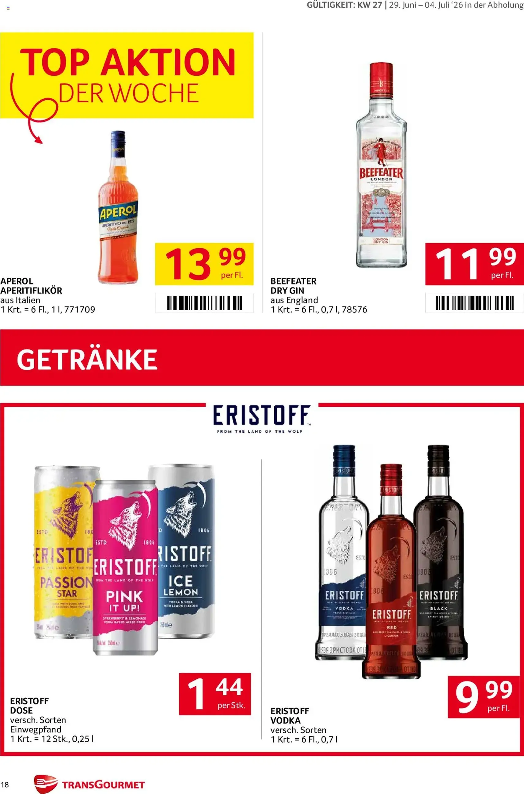 Transgourmet Flugblatt - Gültiger Prospekt ab 29.06.2026, Seite 18 von insgesamt 28