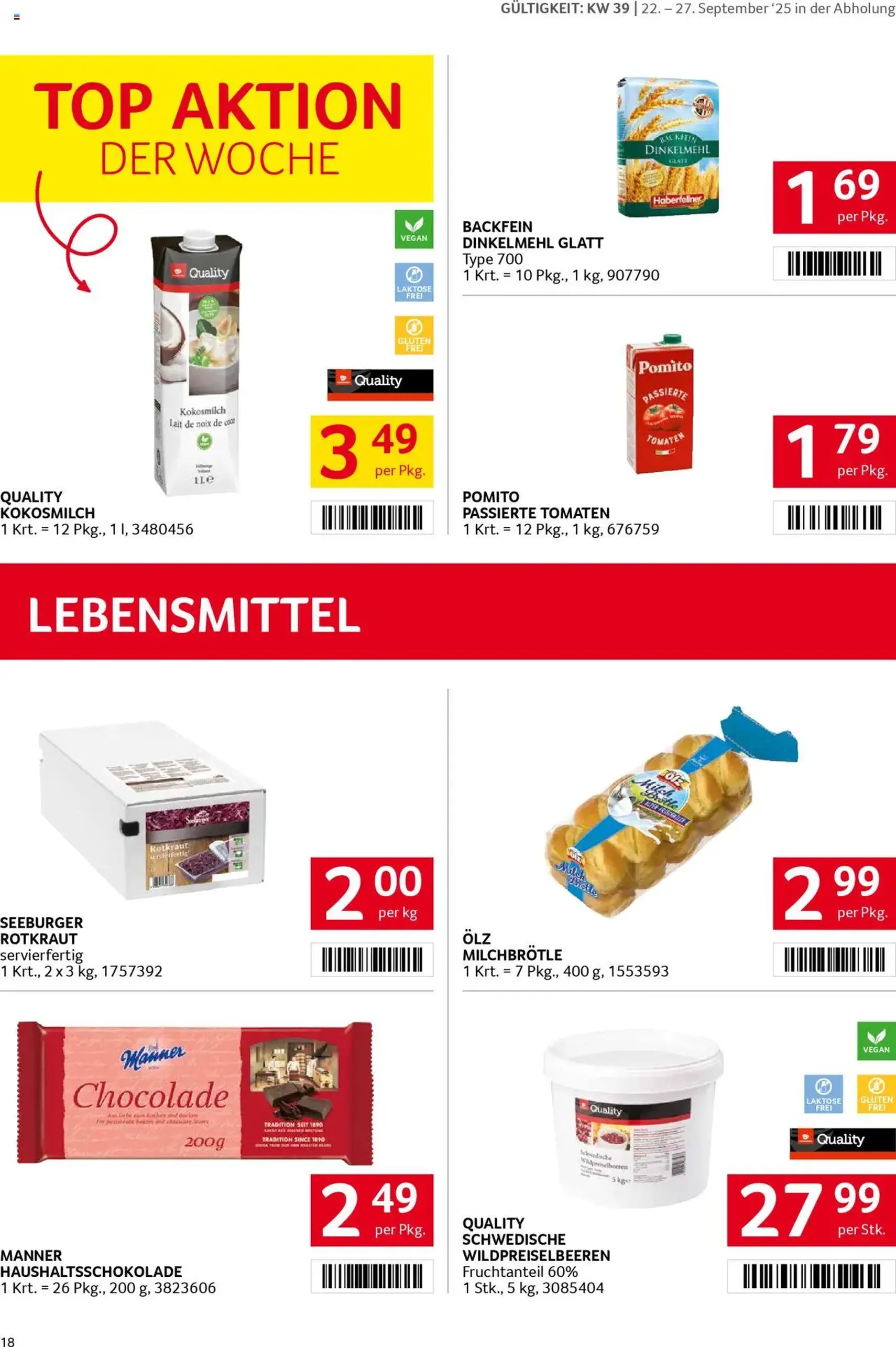 Transgourmet Flugblatt - Gültiger Prospekt ab 22.09.2025, Seite 16 von insgesamt 30 Transgourmet Flugblatt - Gültiger Prospekt ab 22.09.2025, Seite 16 von insgesamt 30