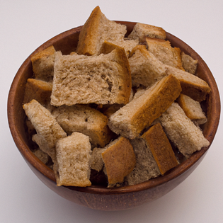 Recipe preview Homemade Baked Leftover Bread Croutons