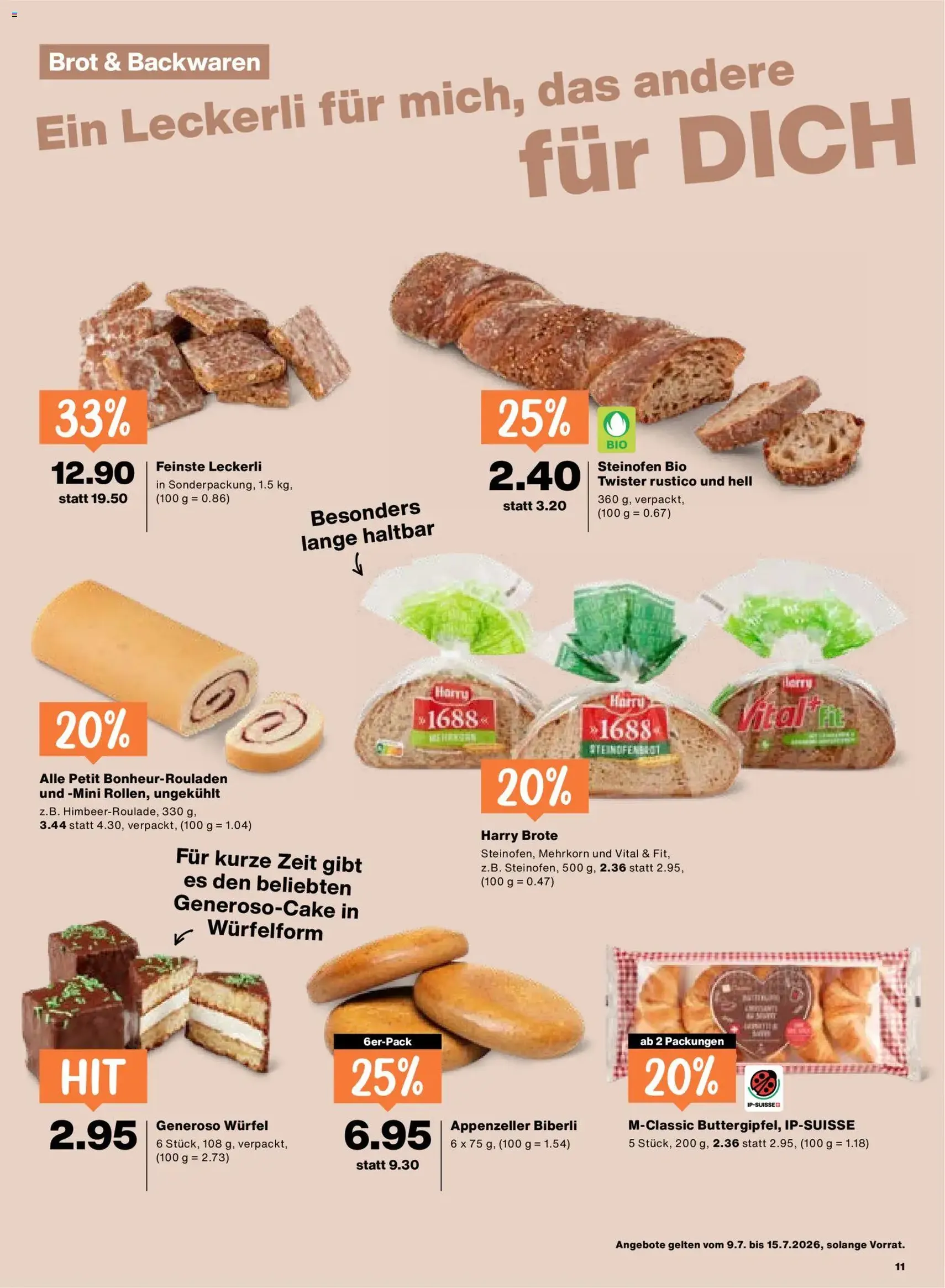 Migros aktionen - Gültiger Prospekt ab 09.07.2026, Seite 11 von insgesamt 20