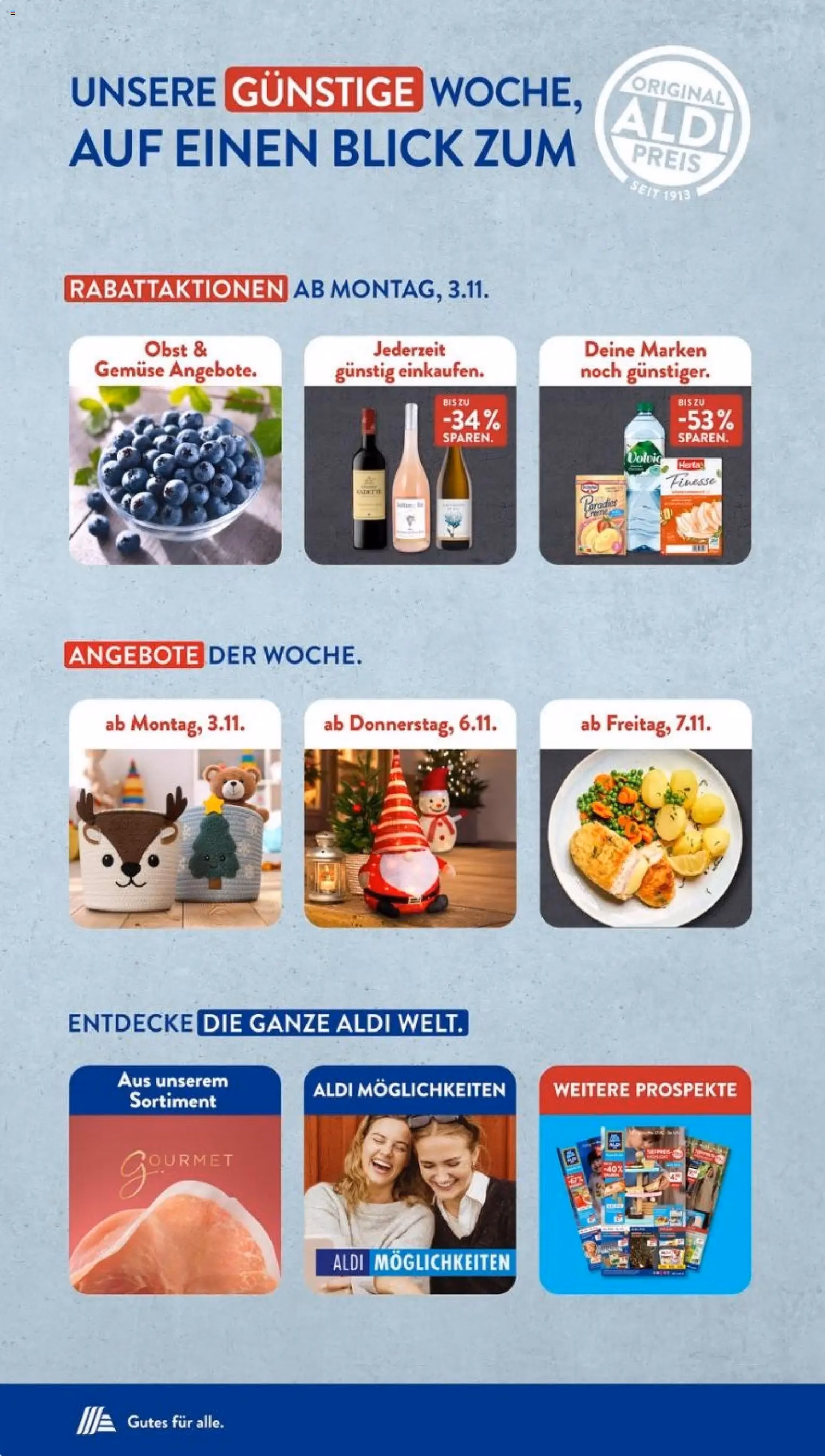 Aldi Süd Prospekt - Gültiger Prospekt ab 03.11.2025, Seite 2 von insgesamt 39 Aldi Süd Prospekt - Gültiger Prospekt ab 03.11.2025, Seite 2 von insgesamt 39