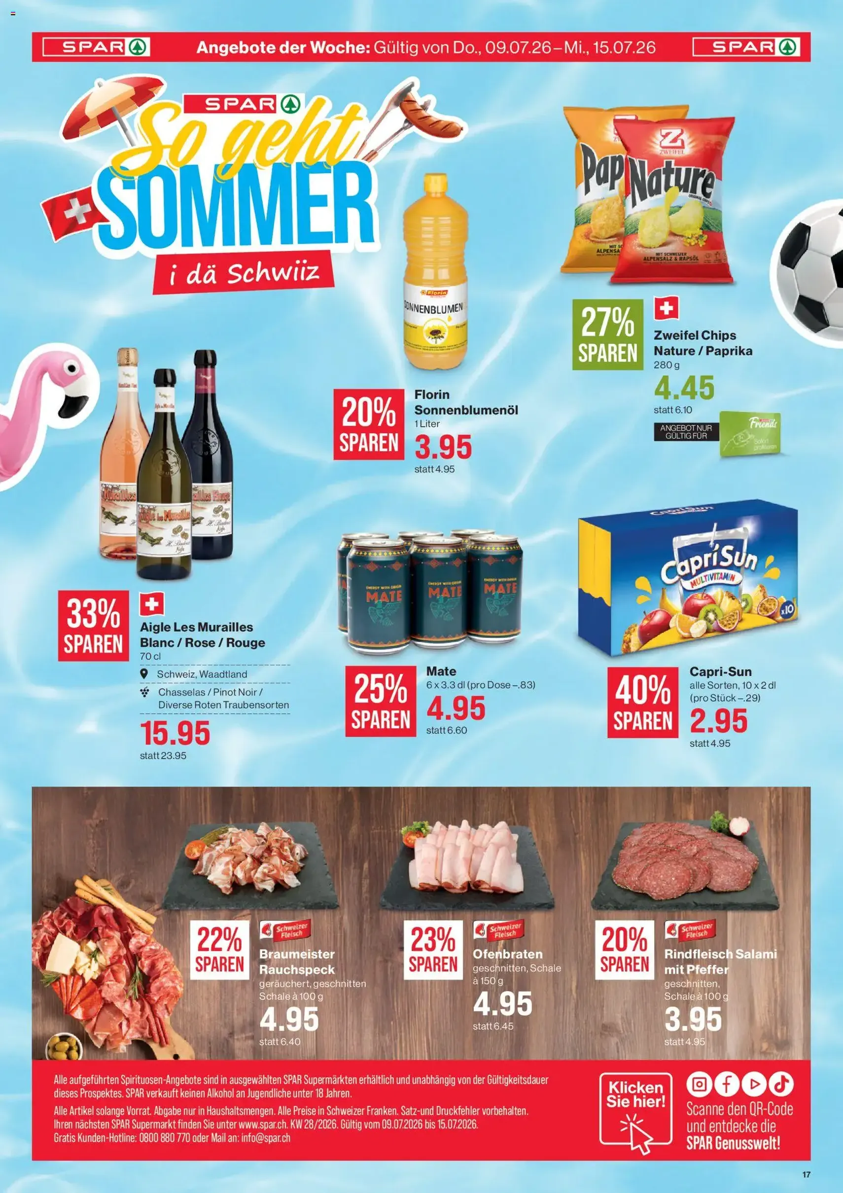 SPAR aktionen - Gültiger Prospekt ab 09.07.2026, Seite 17 von insgesamt 17