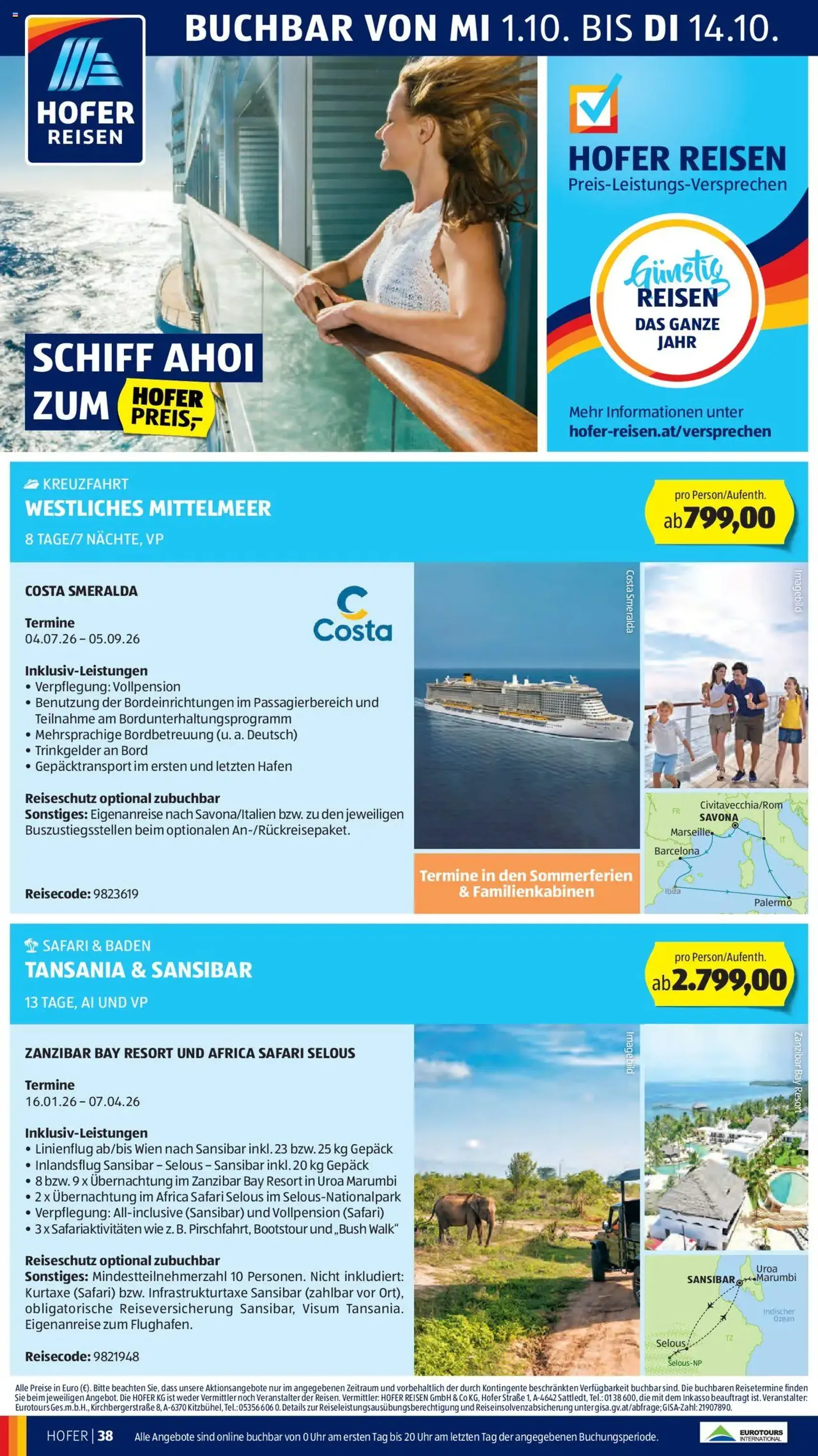 Hofer Flugblatt - Gültiger Prospekt ab 03.10.2025, Seite 42 von insgesamt 45