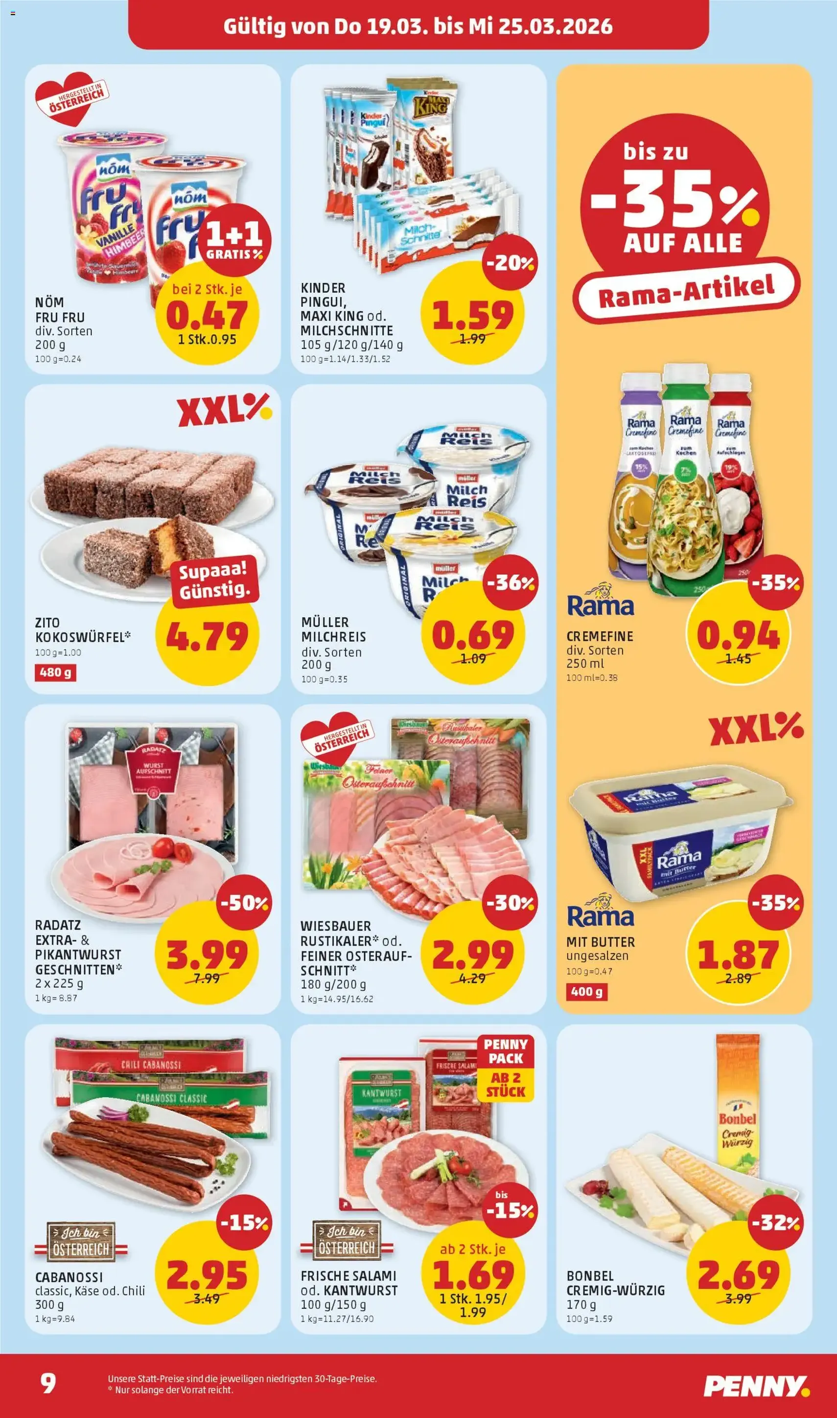 Penny Markt - Flugblatt - Gültiger Prospekt ab 19.03.2026, Seite 9 von insgesamt 32