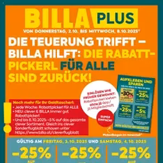 Billa Plus Flugblatt - Prospekt Vorschau gültig ab 02.10.2025