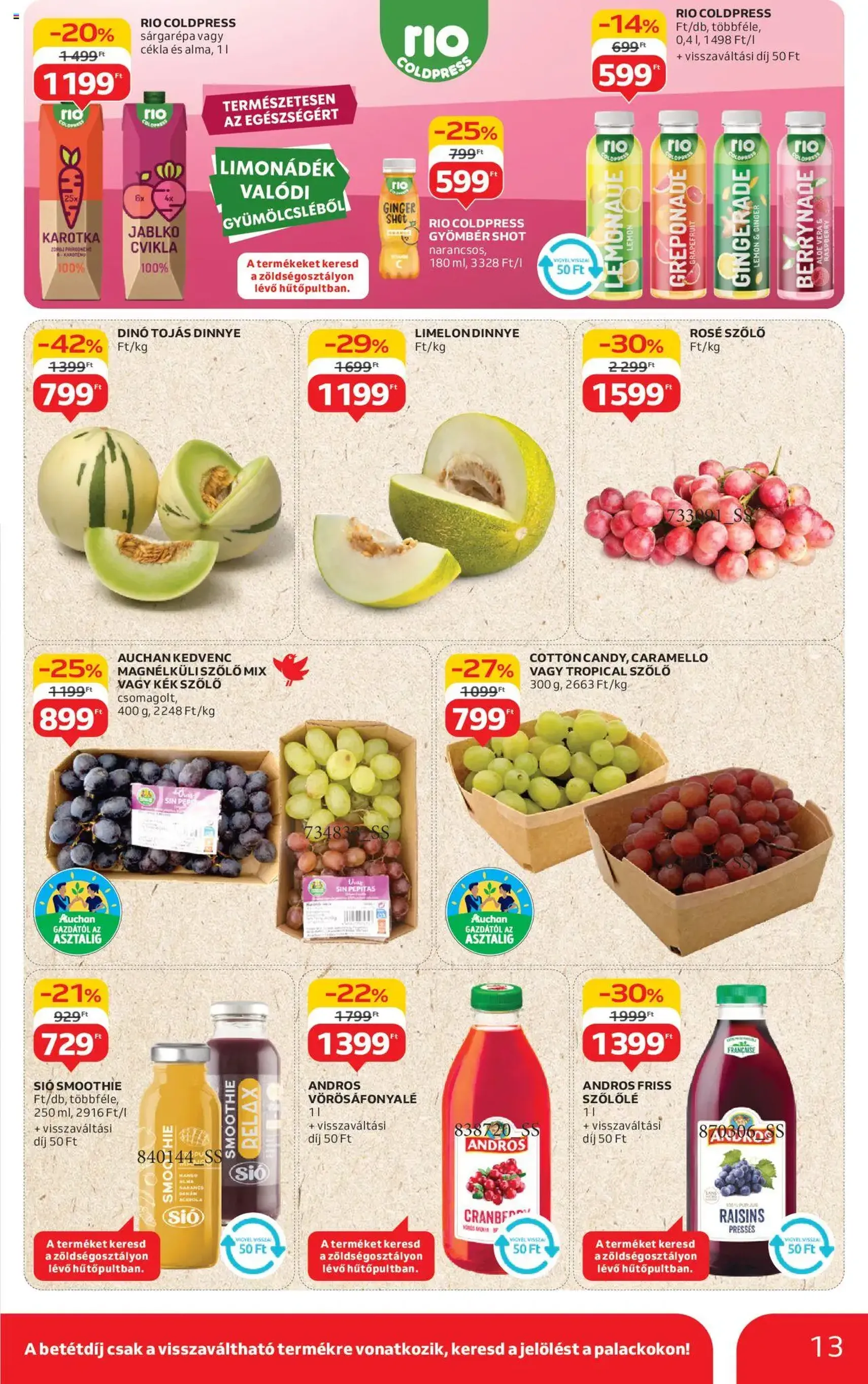 Auchan Akciós újság - 2025.08.07. érvényes szórólap 13 oldal 54 oldalból Auchan Akciós újság - 2025.08.07. érvényes szórólap 13 oldal 54 oldalból