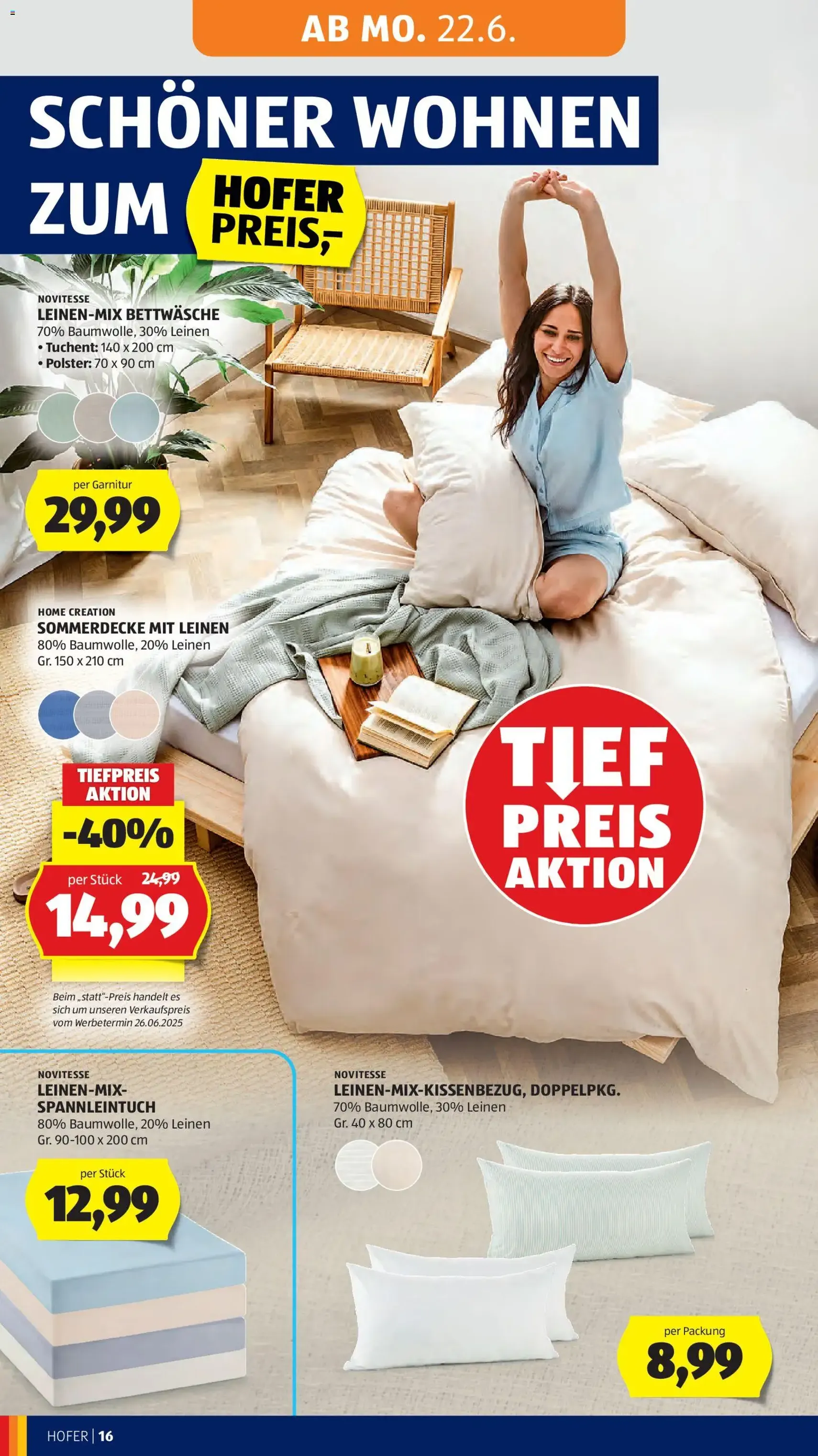 Hofer Flugblatt - Gültiger Prospekt ab 19.06.2026, Seite 22 von insgesamt 46