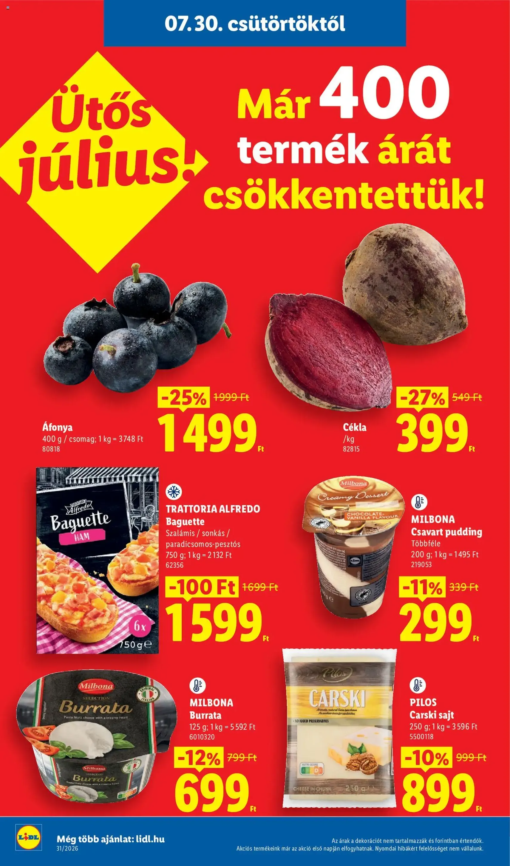 Lidl akciós újság - 2026.07.30. érvényes szórólap 2 oldal 58 oldalból