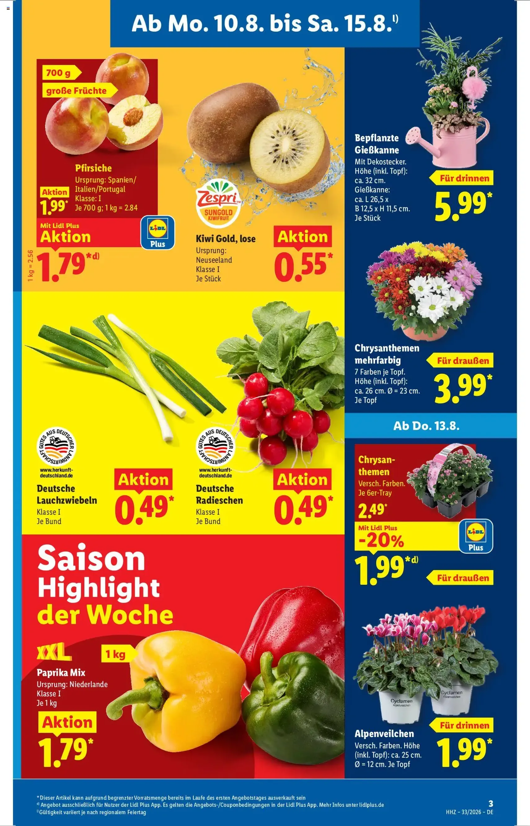 Lidl Prospekt - Gültiger Prospekt ab 10.08.2026, Seite 3 von insgesamt 73