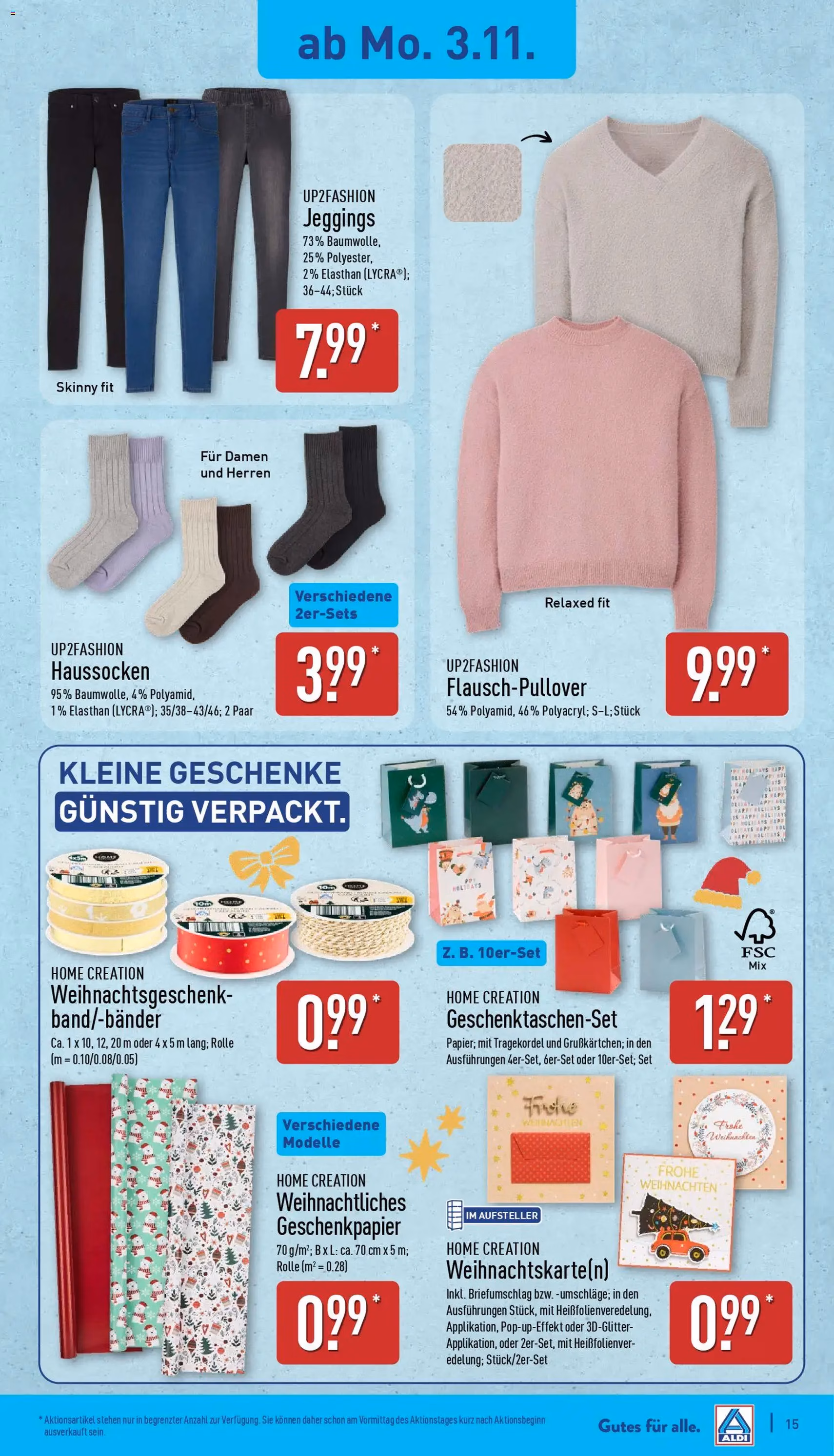 Aldi Prospekt - Gültiger Prospekt ab 03.11.2025, Seite 15 von insgesamt 48 Aldi Prospekt - Gültiger Prospekt ab 03.11.2025, Seite 15 von insgesamt 48