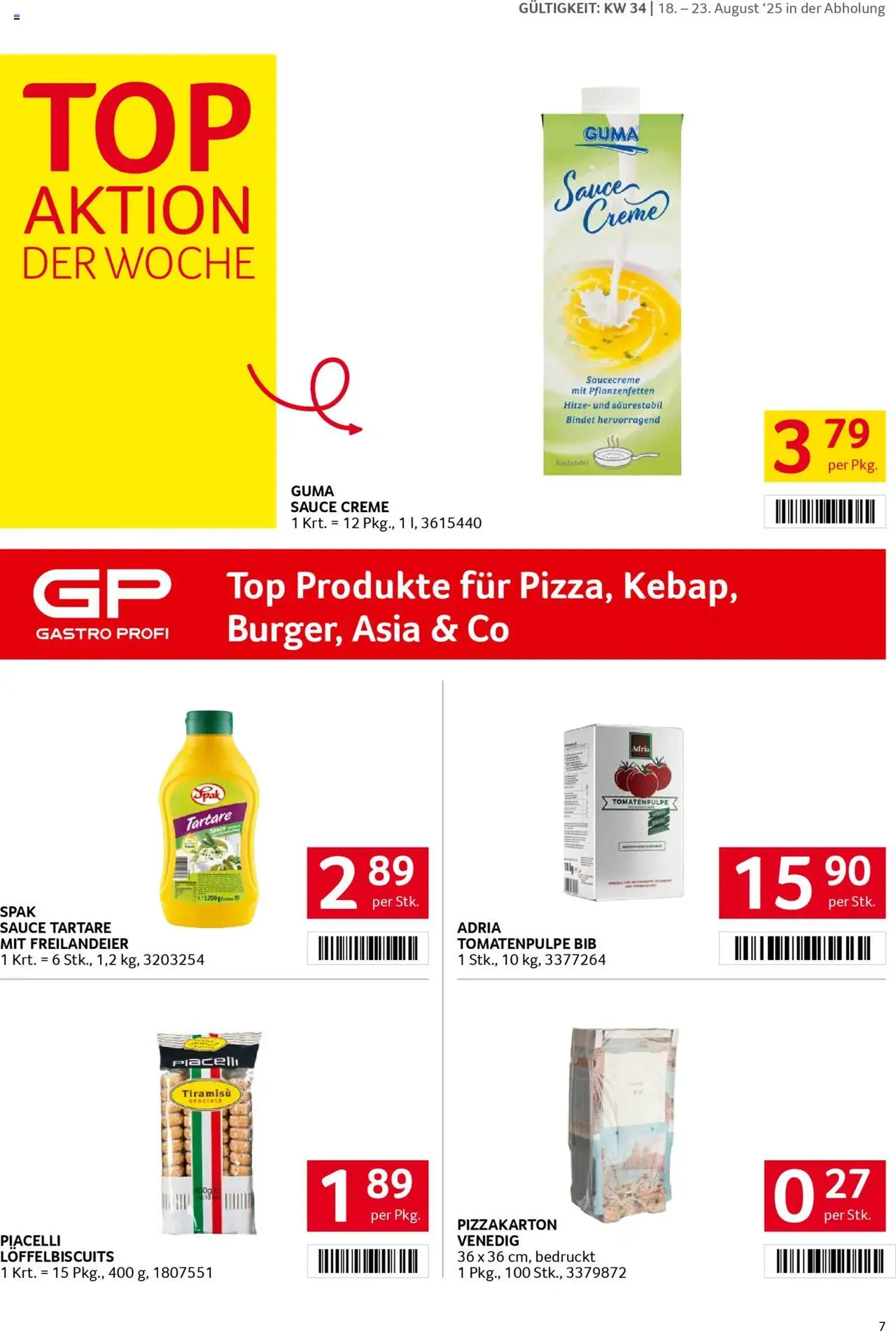 Transgourmet Flugblatt - Gültiger Prospekt ab 17.08.2025, Seite 7 von insgesamt 27