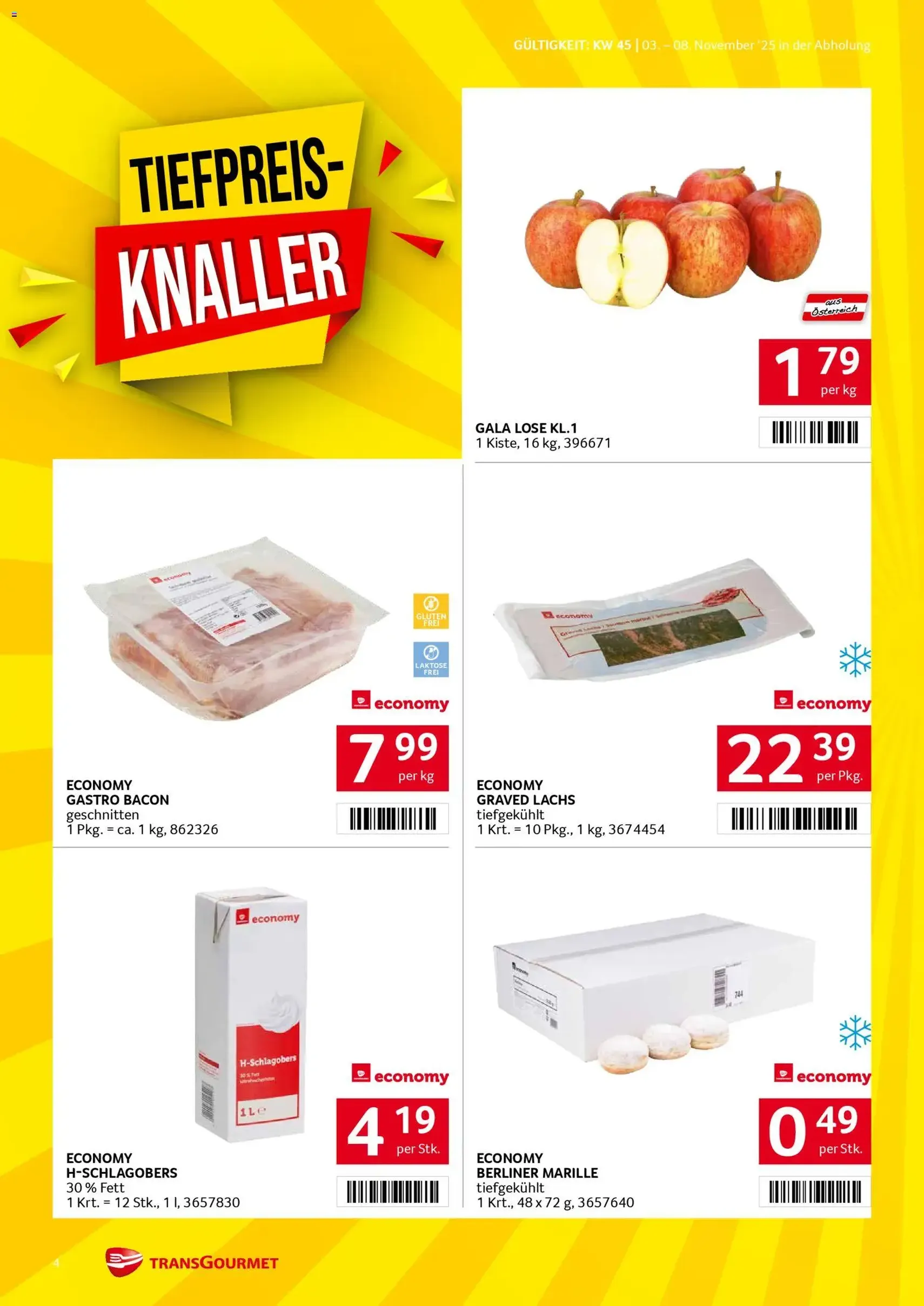 Transgourmet Flugblatt - Gültiger Prospekt ab 03.11.2025, Seite 4 von insgesamt 36