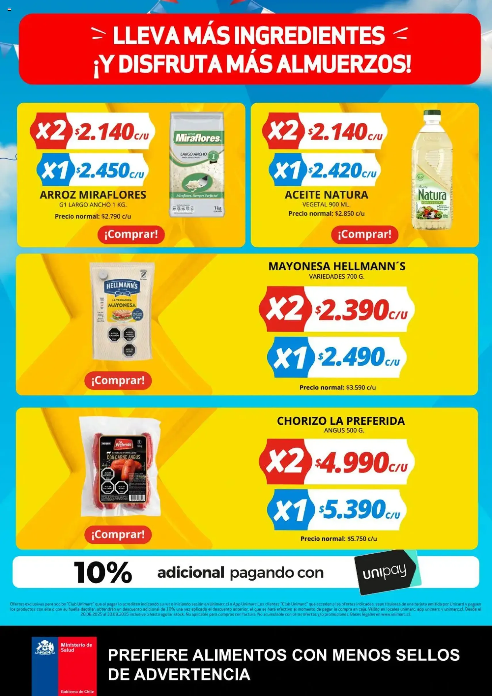 Unimarc ofertas - folleto válido desde 19.08.2025 página 4 de 11 Unimarc ofertas - folleto válido desde 19.08.2025 página 4 de 11