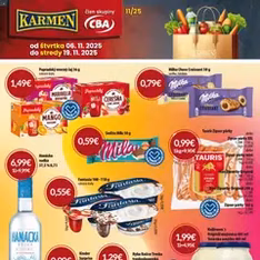 KARMEN CBA maloobchod - náhľad letáku platný od 06.11.2025