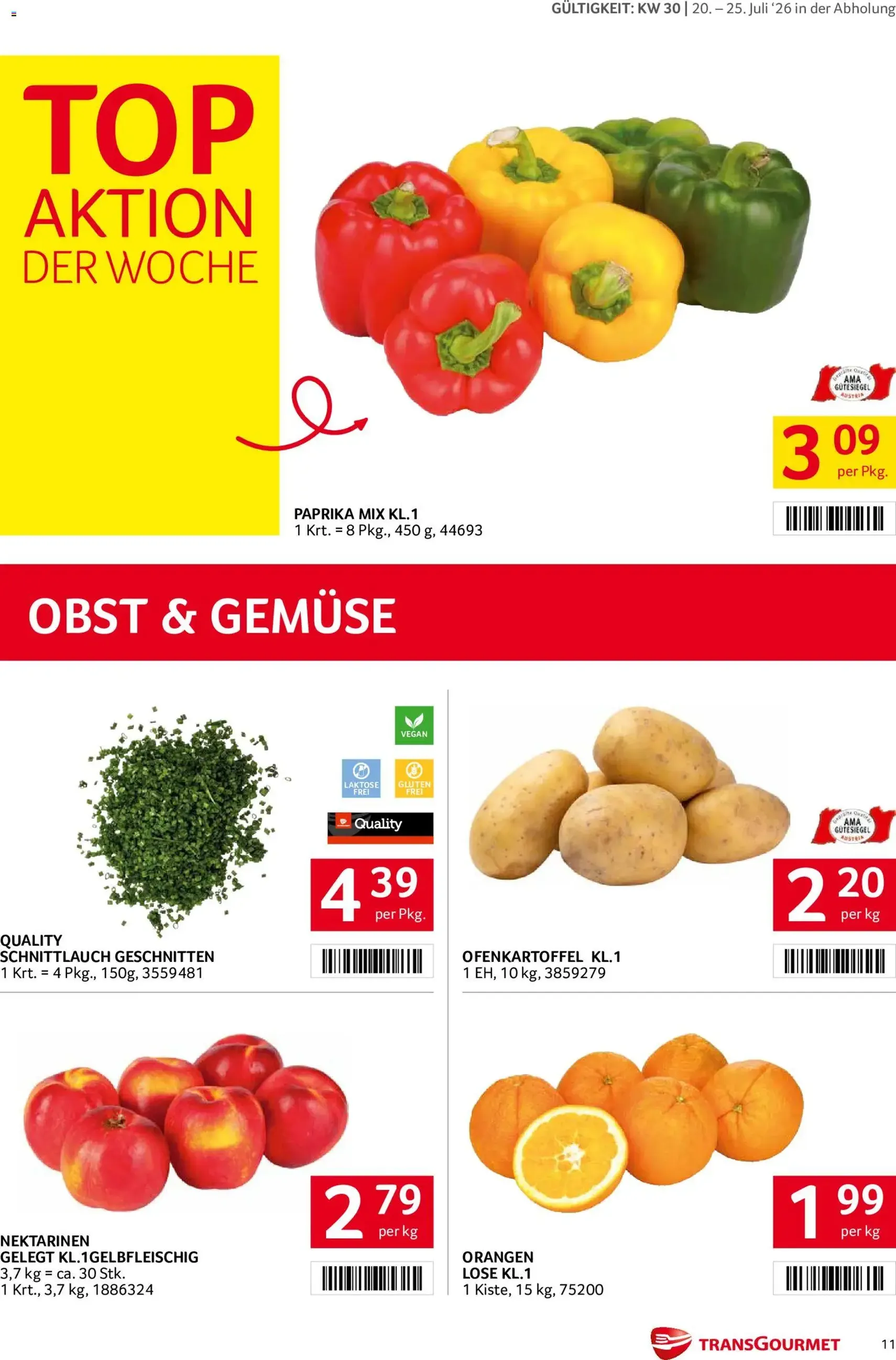 Transgourmet Flugblatt - Gültiger Prospekt ab 20.07.2026, Seite 11 von insgesamt 27