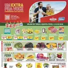 Extra ofertas de Mercado Terça e Quinta - pré-visualização do folheto, válido a partir de 04/08/2026