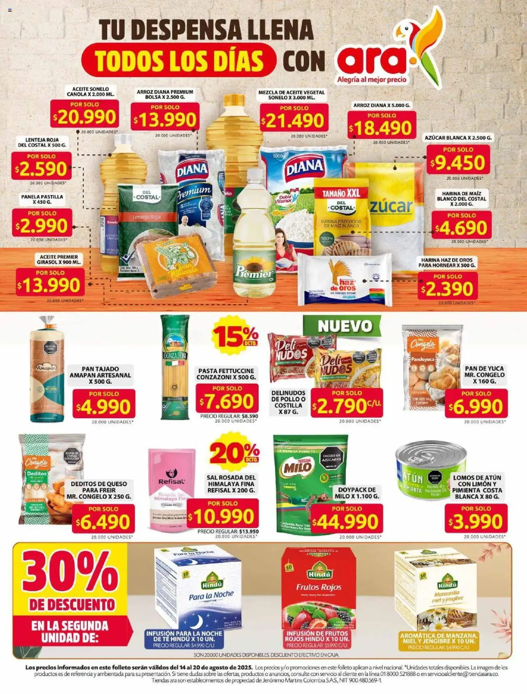 Ara - Ahorra con ofertas en productos de la canasta familiar - folleto válido desde 14/08/2025 página 2 de 10