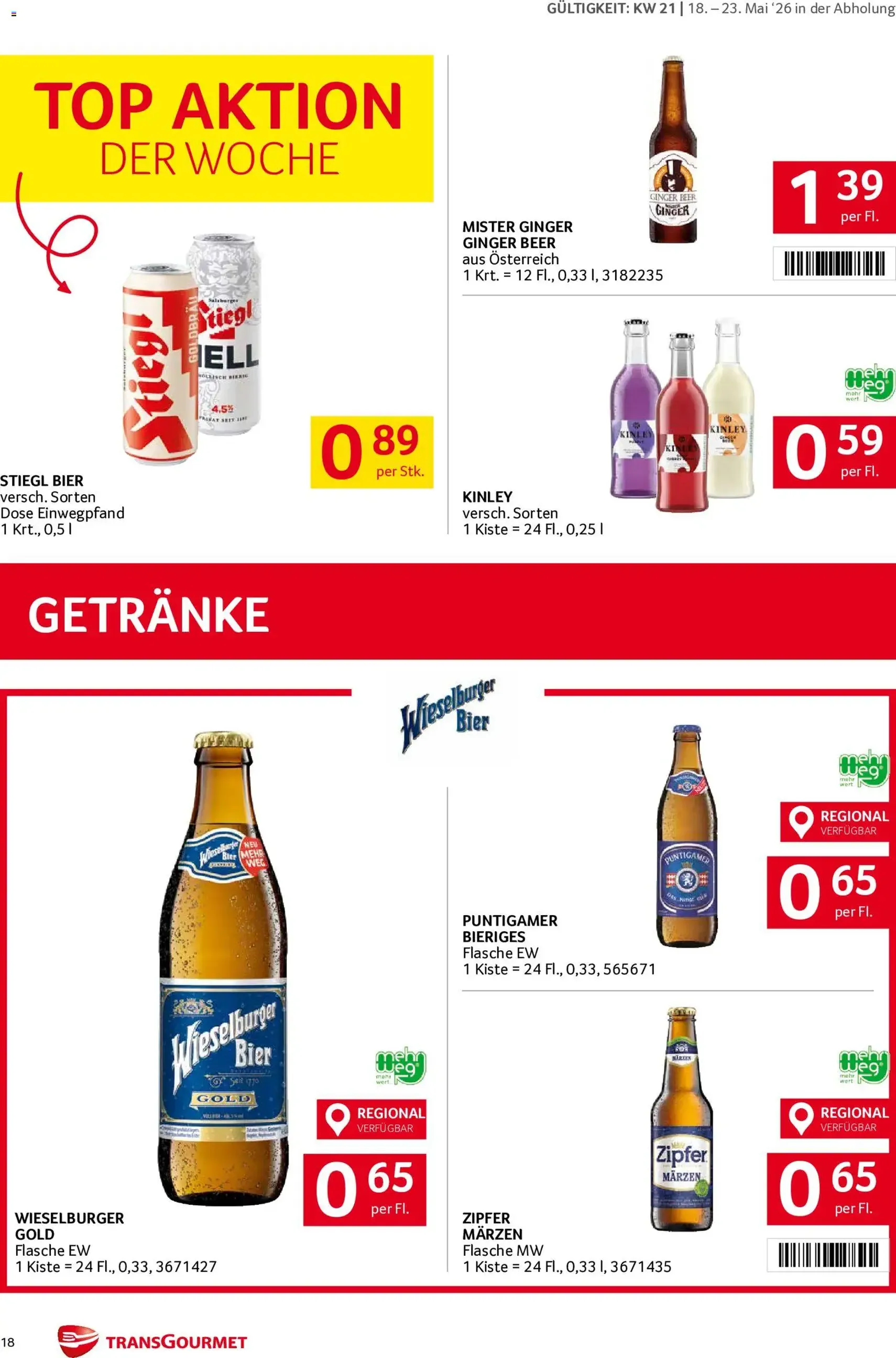Transgourmet Flugblatt - Gültiger Prospekt ab 18.05.2026, Seite 18 von insgesamt 32