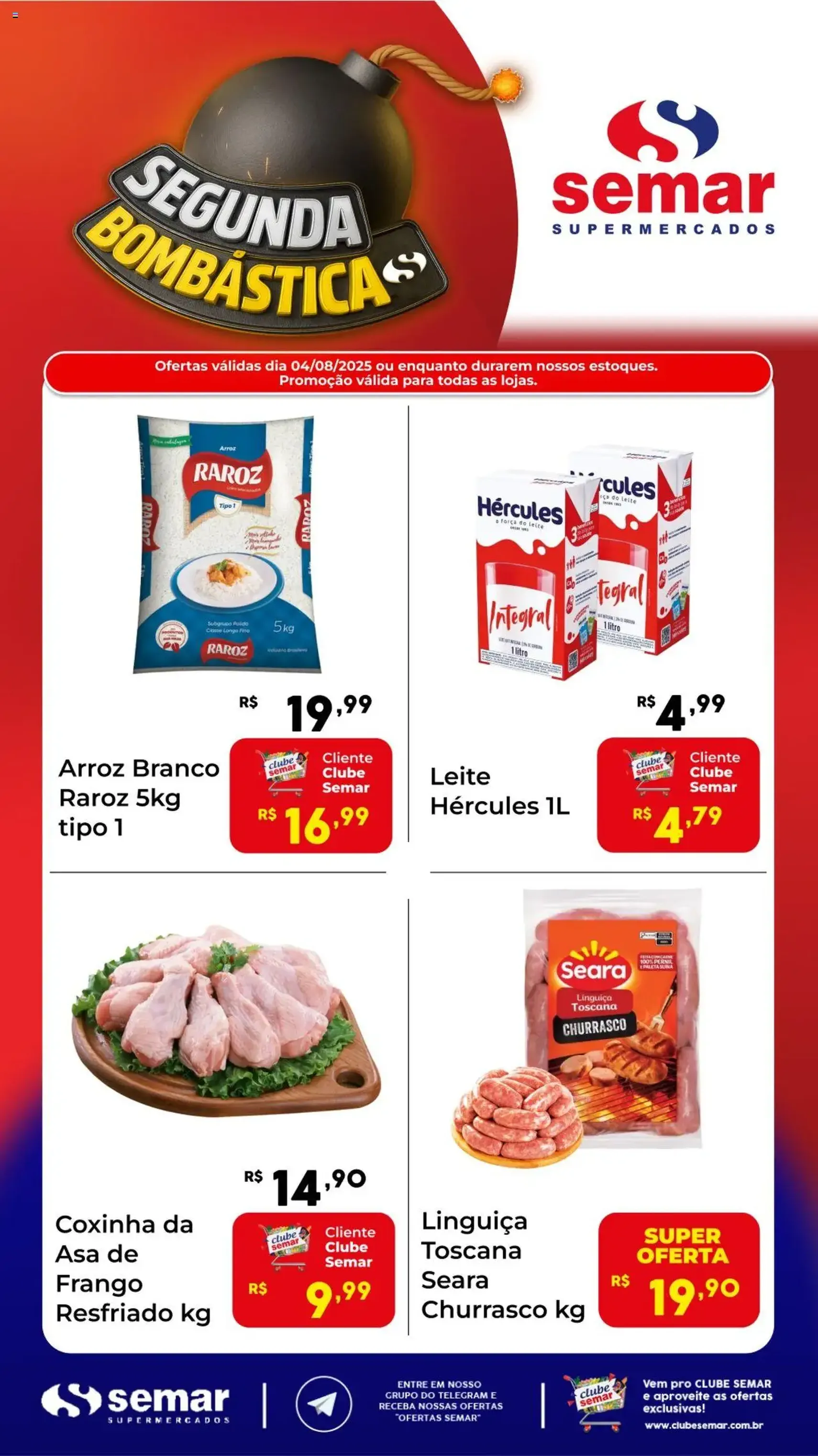 Semar Supermercado - Ofertas do Dia - folheto válido a partir de 04/08/2025 página 1 de 1
