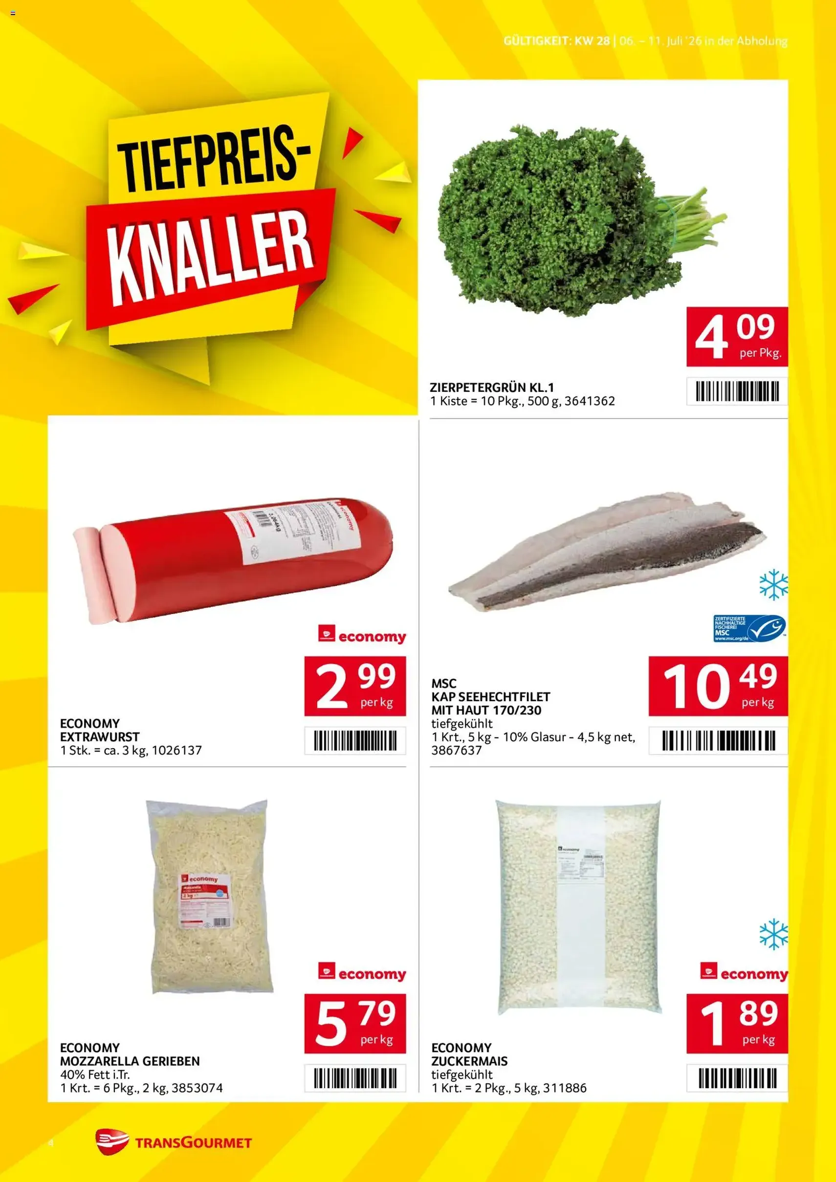 Transgourmet Flugblatt - Gültiger Prospekt ab 06.07.2026, Seite 4 von insgesamt 28