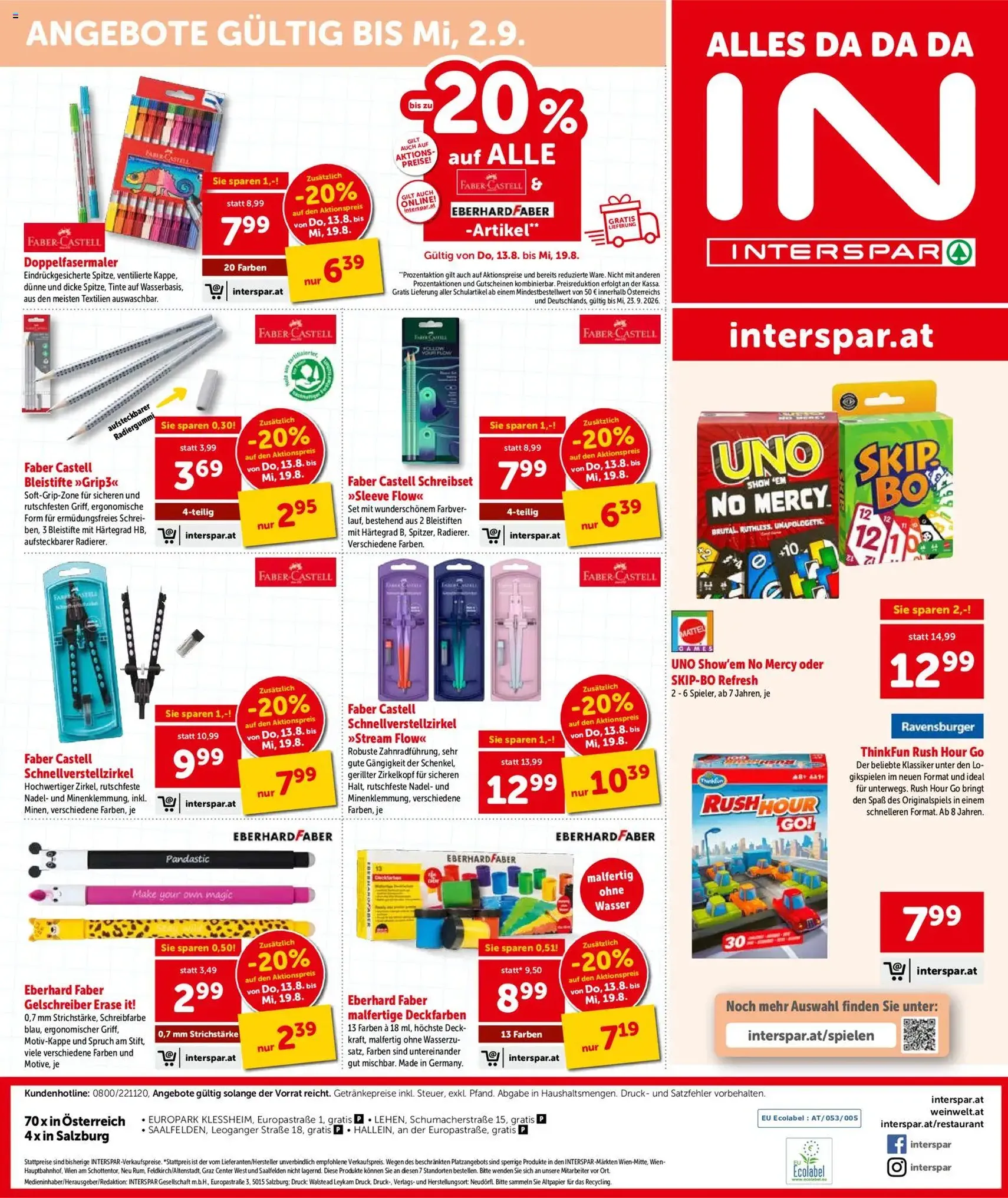 Interspar - Flugblatt - Gültiger Prospekt ab 13.08.2026, Seite 20 von insgesamt 20