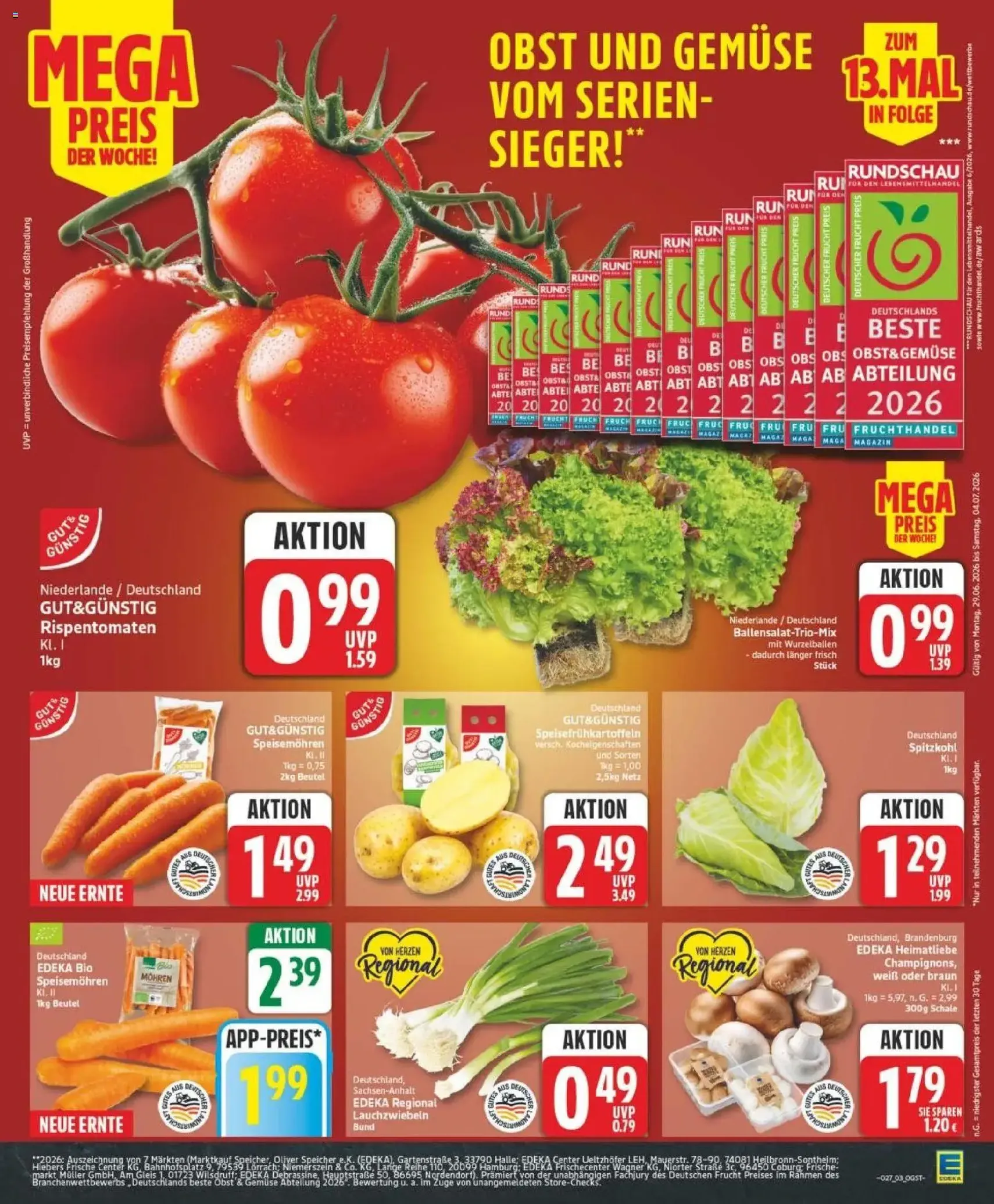Edeka Prospekt - Gültiger Prospekt ab 29.06.2026, Seite 3 von insgesamt 23