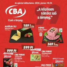 CBA akciós újság - szórólap előnézete érvényes 2026.06.18. -tól