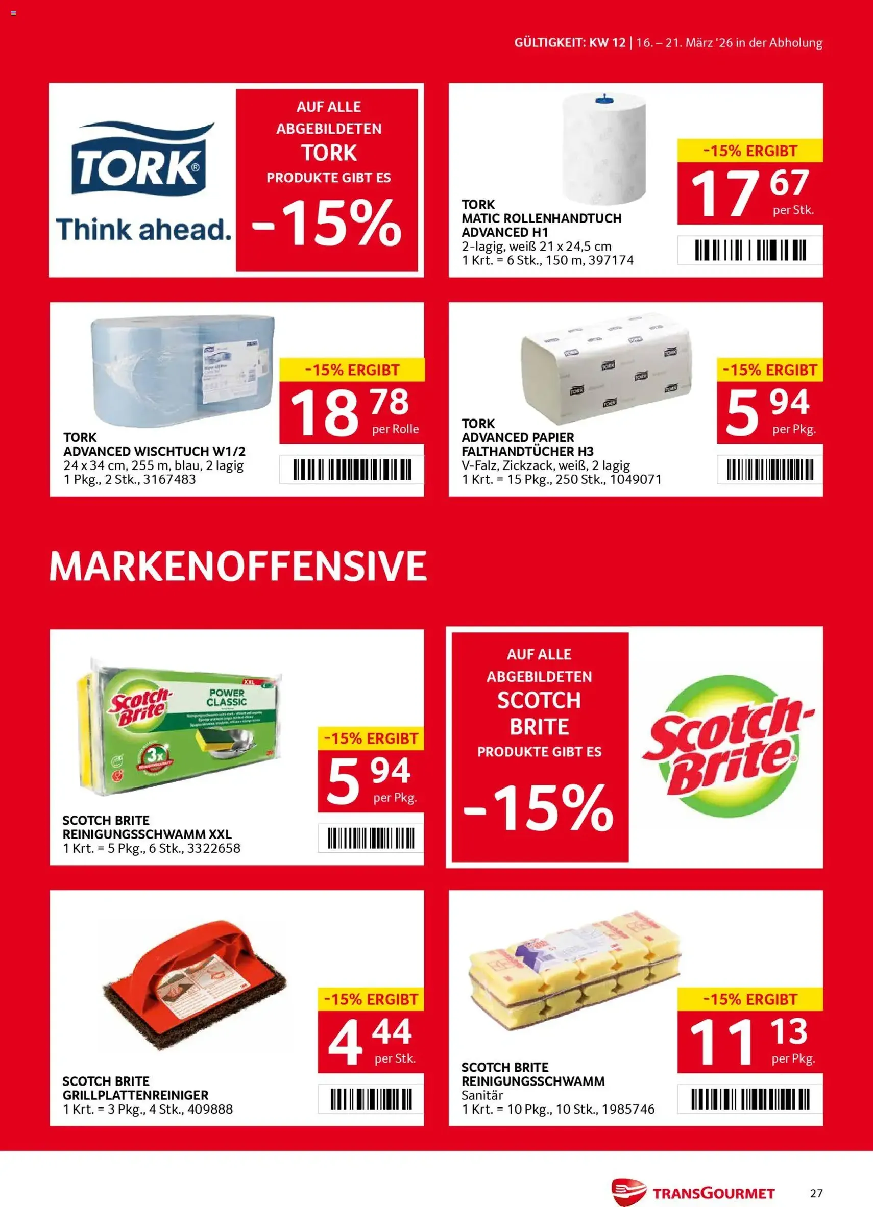 Transgourmet Flugblatt - Gültiger Prospekt ab 16.03.2026, Seite 27 von insgesamt 36