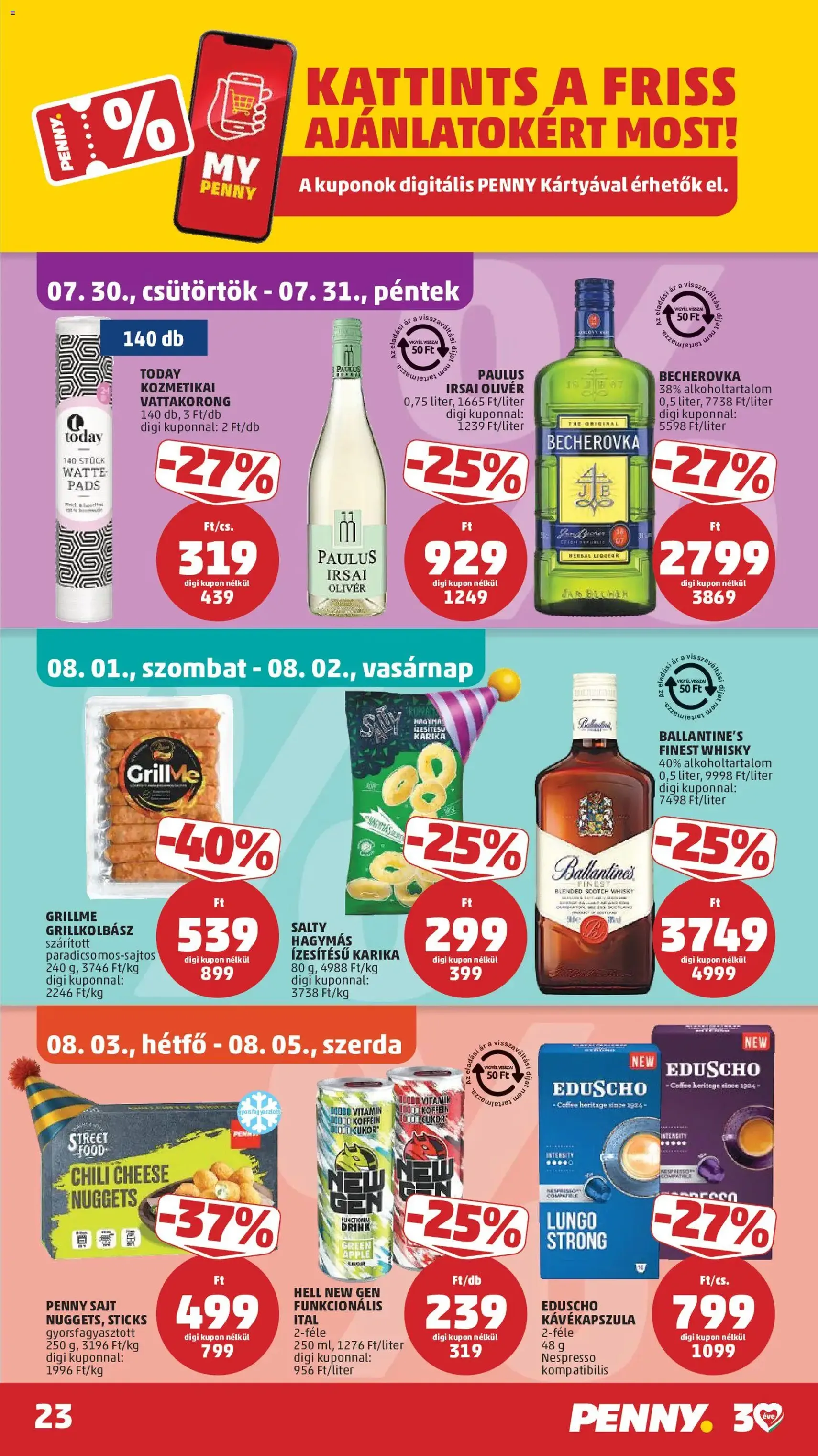 PENNY akciós újság - 2026.07.30. érvényes szórólap 26 oldal 39 oldalból
