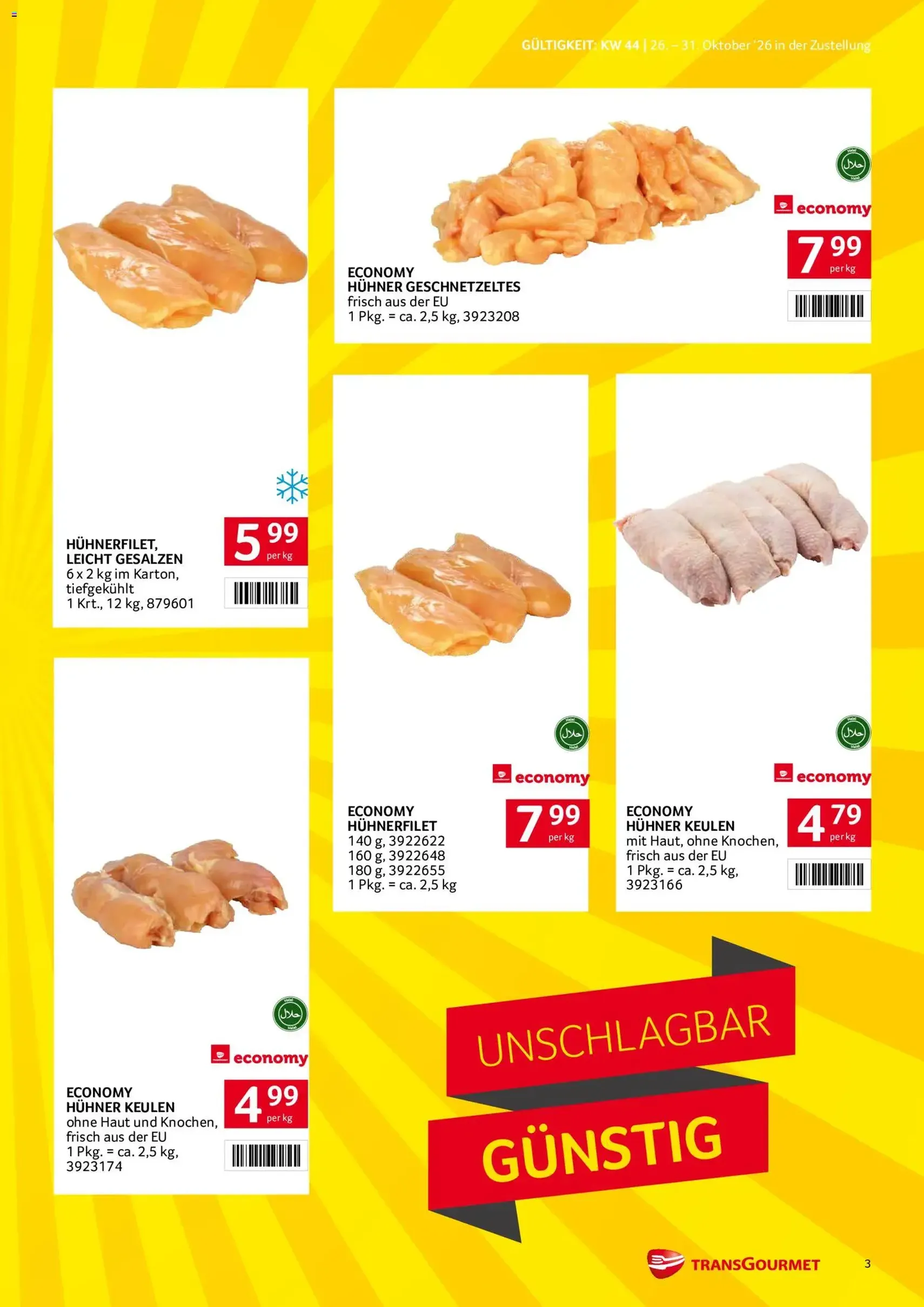 Transgourmet Flugblatt - Gültiger Prospekt ab 26.10.2026, Seite 3 von insgesamt 28