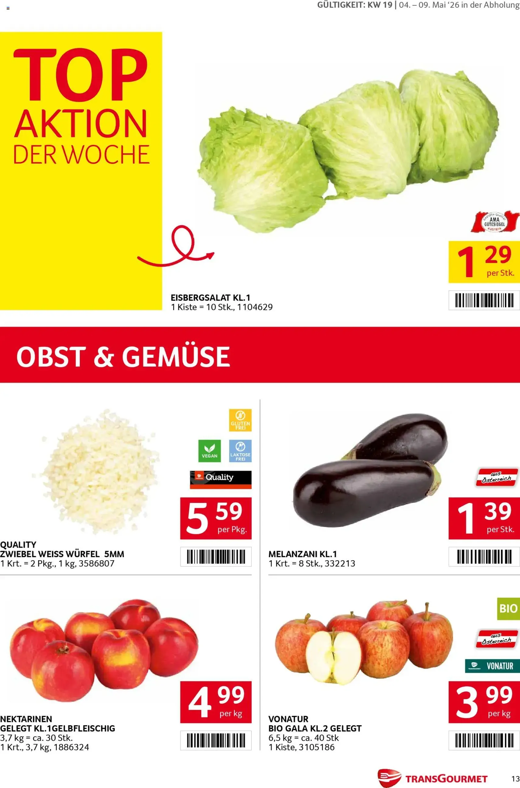 Transgourmet Flugblatt - Gültiger Prospekt ab 04.05.2026, Seite 13 von insgesamt 32
