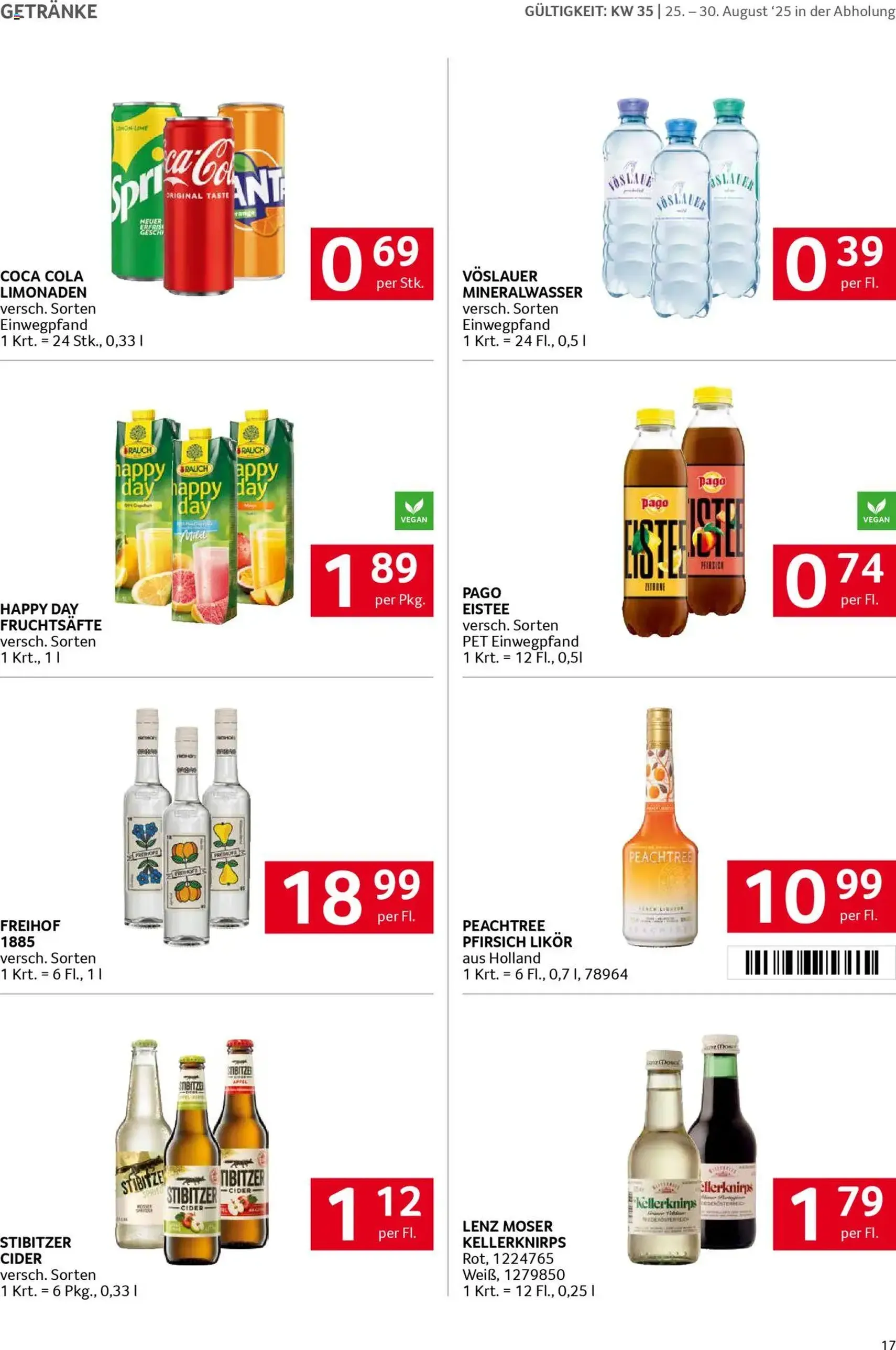 Transgourmet Flugblatt - Gültiger Prospekt ab 24.08.2025, Seite 17 von insgesamt 28 Transgourmet Flugblatt - Gültiger Prospekt ab 24.08.2025, Seite 17 von insgesamt 28