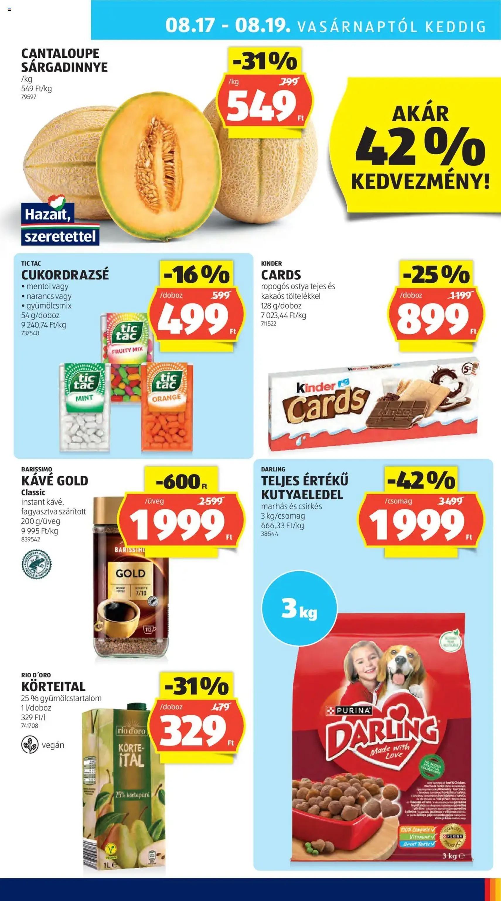 Aldi Akciós újság - 2025.08.14. érvényes szórólap 33 oldal 52 oldalból Aldi Akciós újság - 2025.08.14. érvényes szórólap 33 oldal 52 oldalból