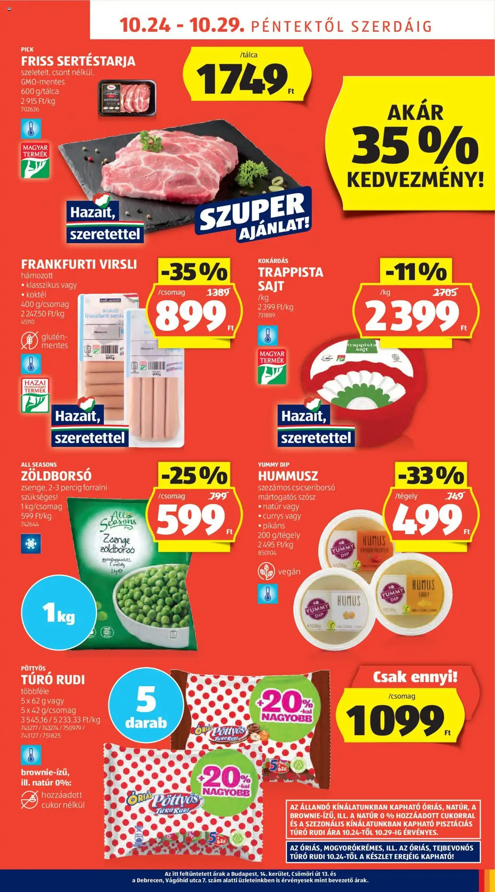 Aldi Akciós újság - 2025.10.24. érvényes szórólap 15 oldal 51 oldalból Aldi Akciós újság - 2025.10.24. érvényes szórólap 15 oldal 51 oldalból