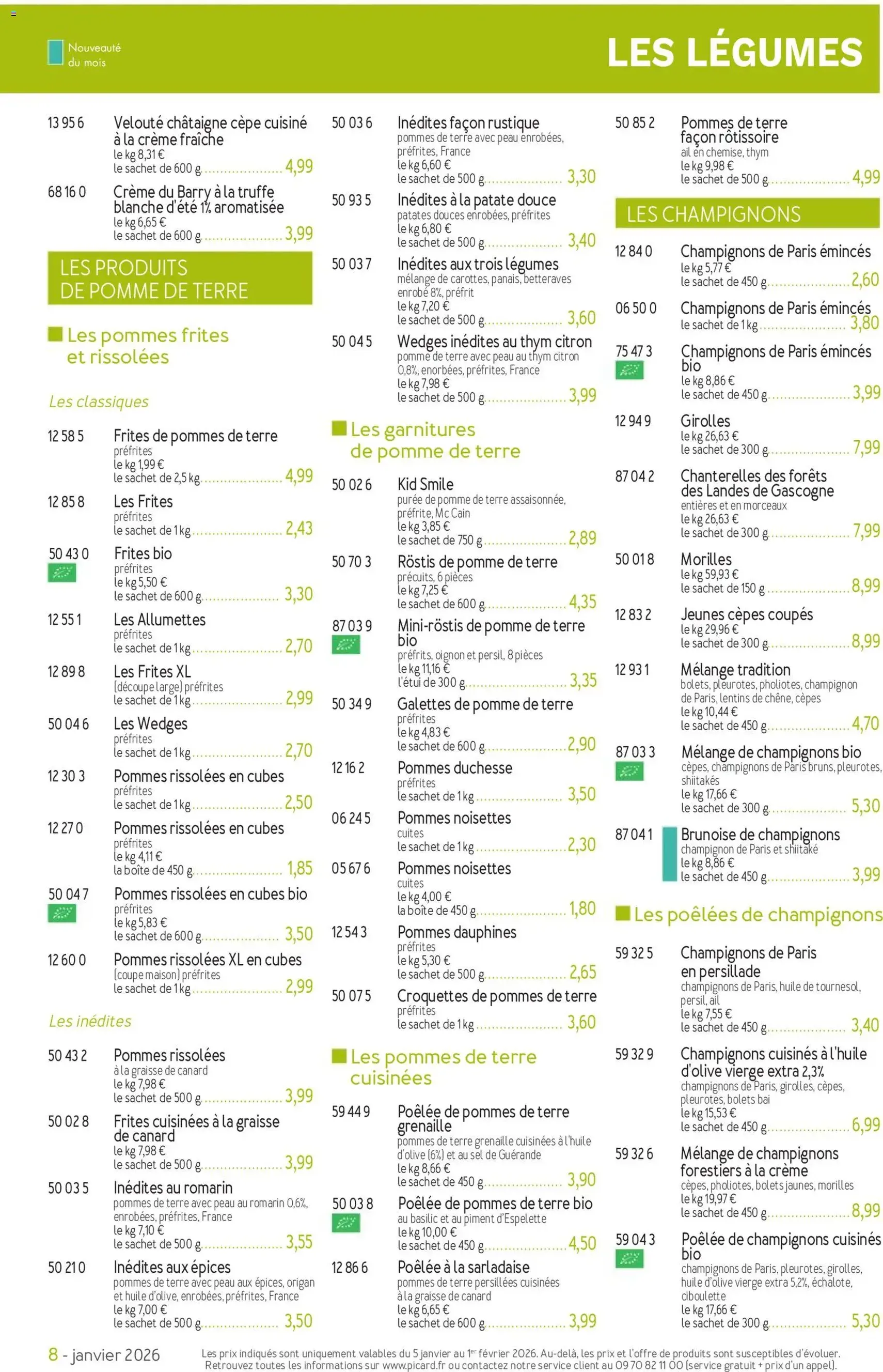 Picard catalogue - brochure valable à partir du 05/01/2026, page 8 sur 36