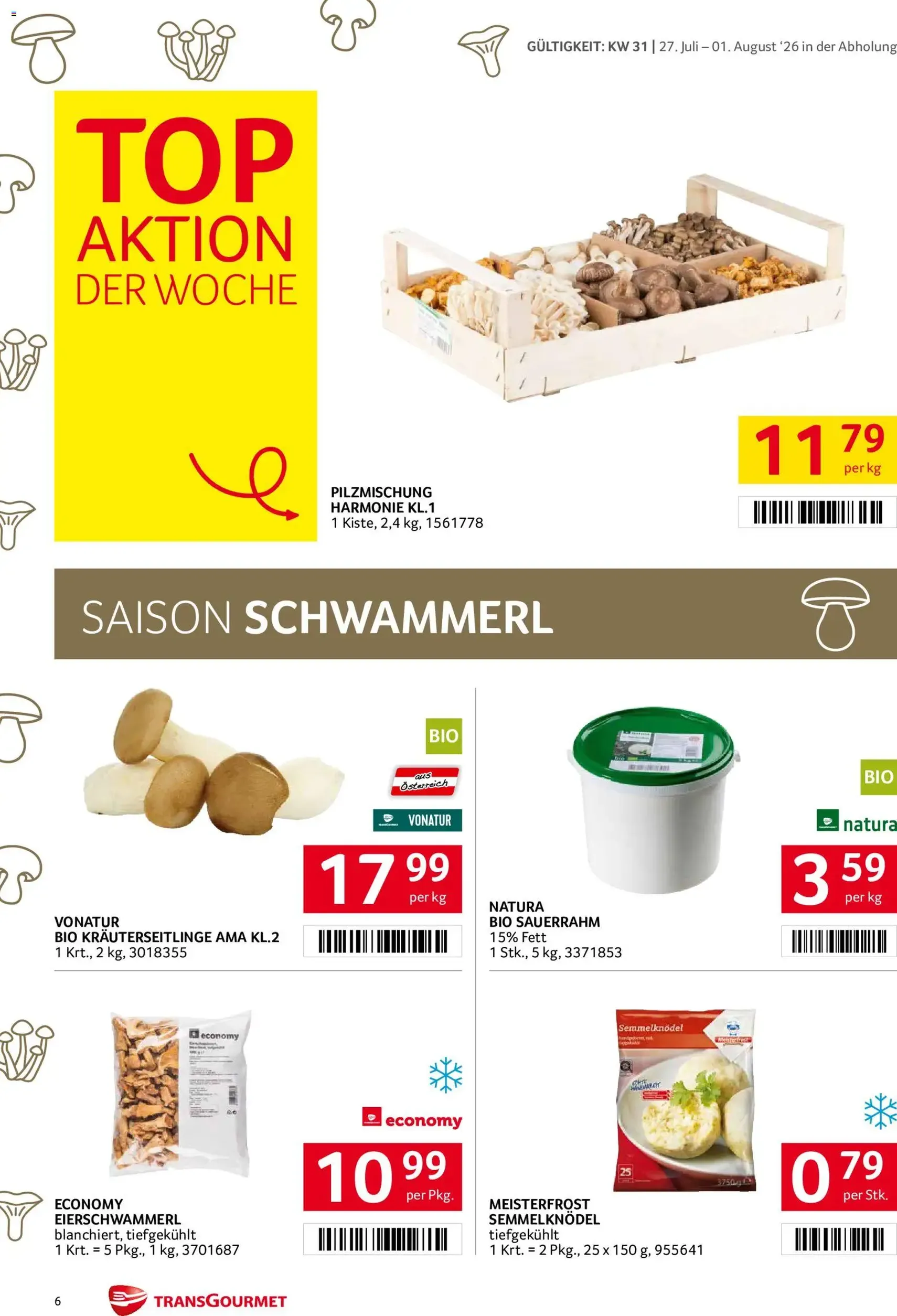 Transgourmet Flugblatt - Gültiger Prospekt ab 27.07.2026, Seite 6 von insgesamt 32