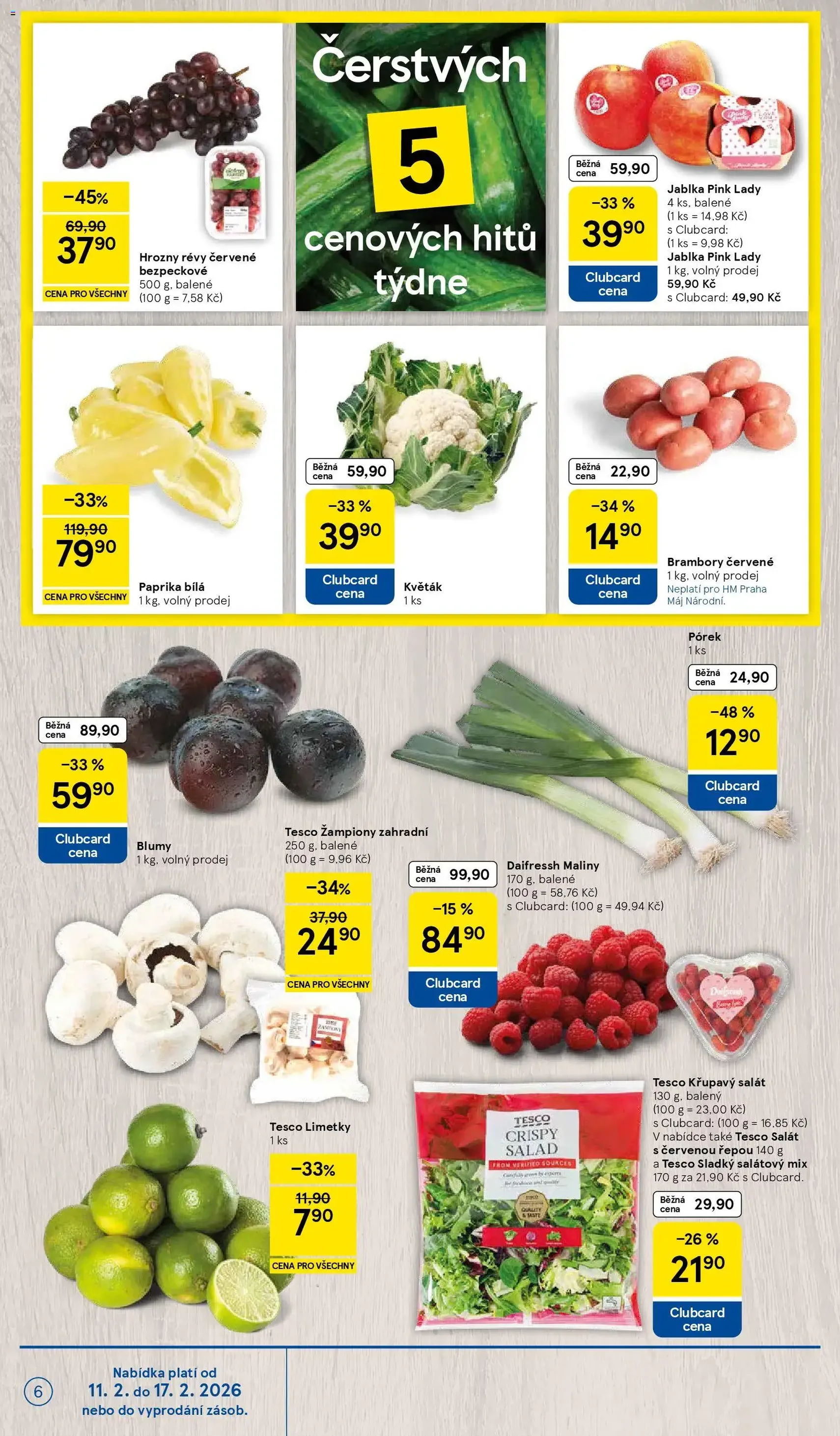 Tesco leták - Hypermarket - platný leták od 11.02.2026 strana 6 z 31