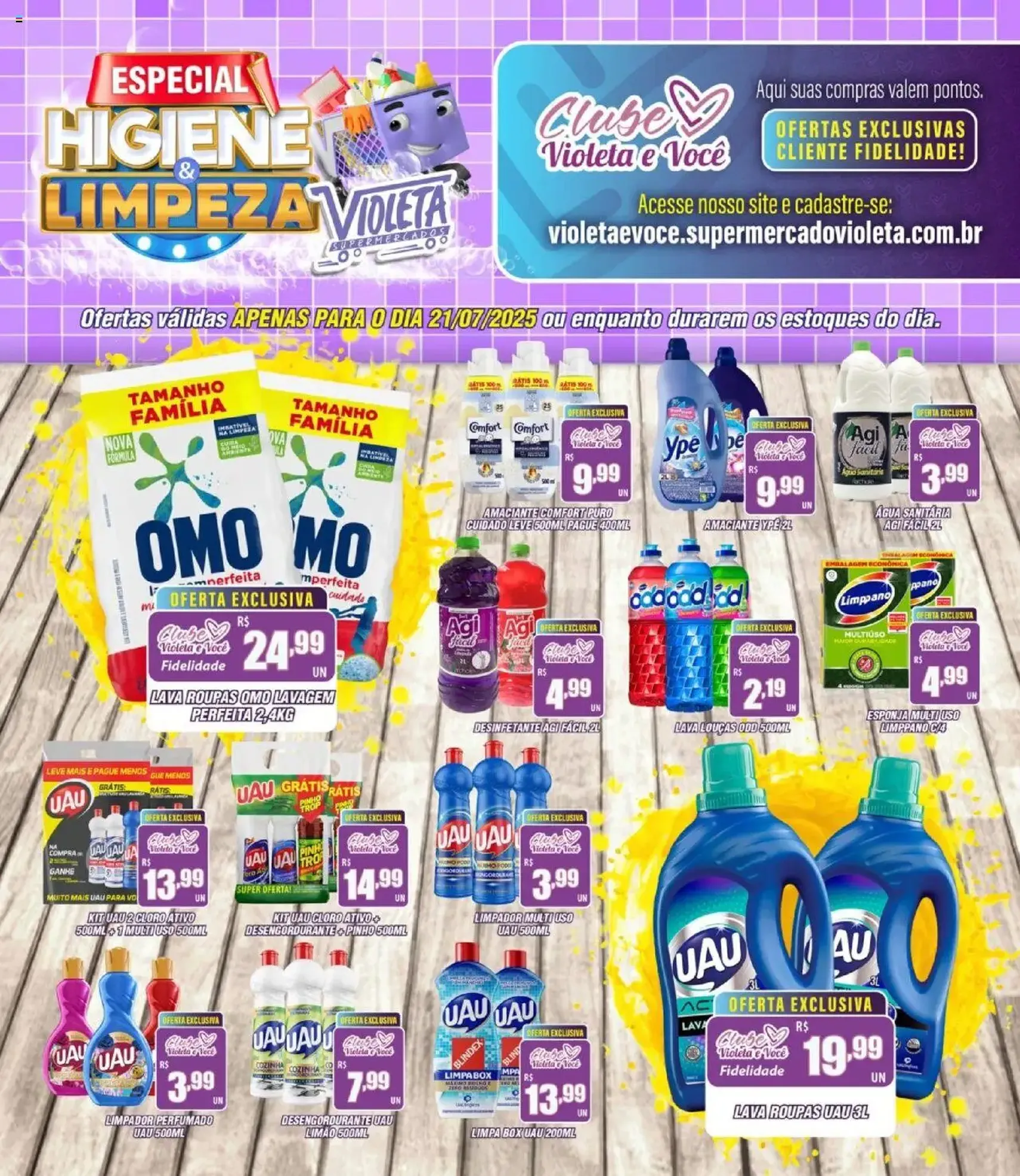 Violeta Supermercados - Ofertas da semana - folheto válido a partir de 21/07/2025 página 1 de 2