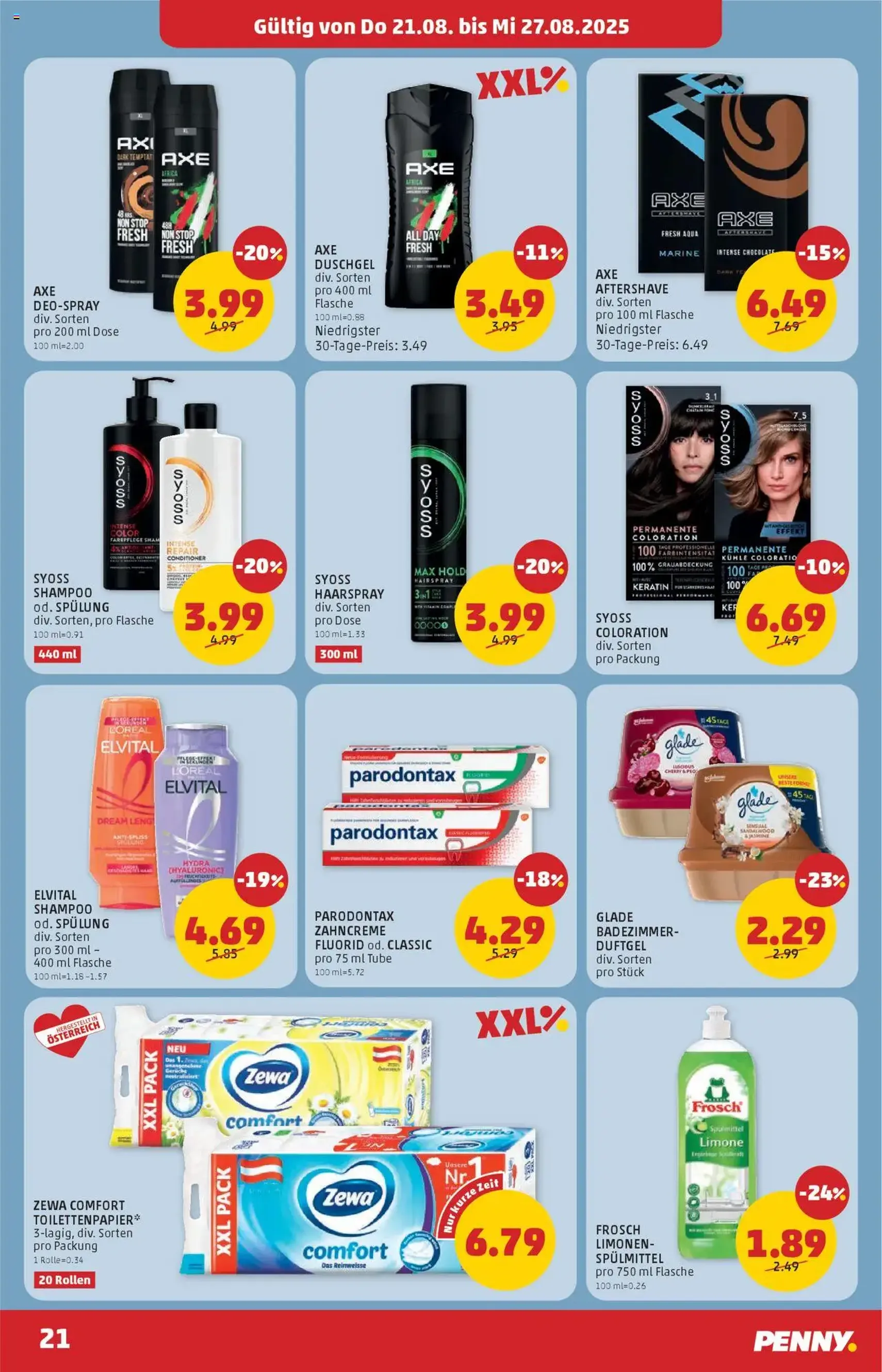 Penny Markt Flugblatt - Gültiger Prospekt ab 21.08.2025, Seite 21 von insgesamt 32