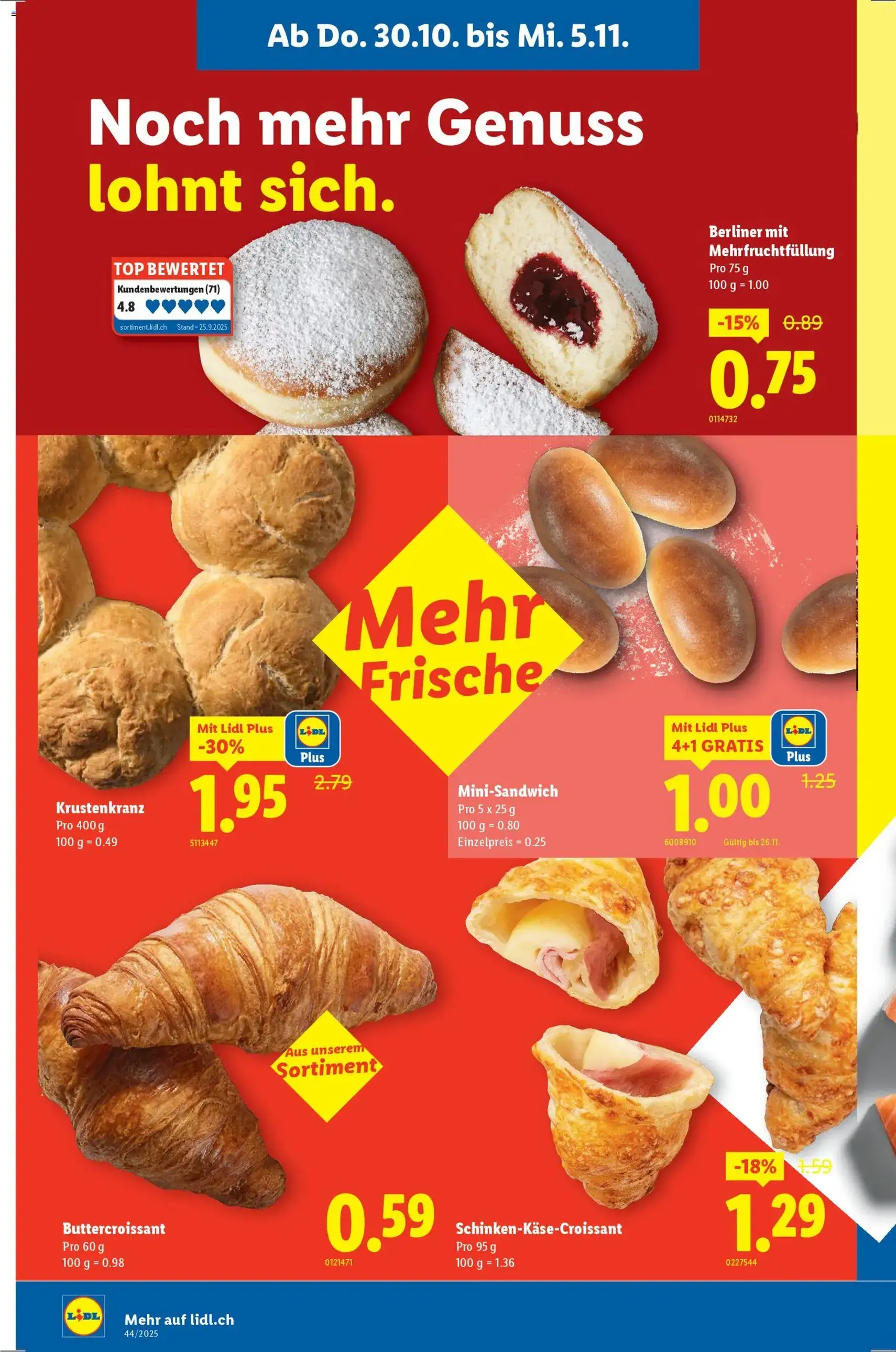 Lidl Aktionen - Gültiger Prospekt ab 30.10.2025, Seite 6 von insgesamt 32 Lidl Aktionen - Gültiger Prospekt ab 30.10.2025, Seite 6 von insgesamt 32